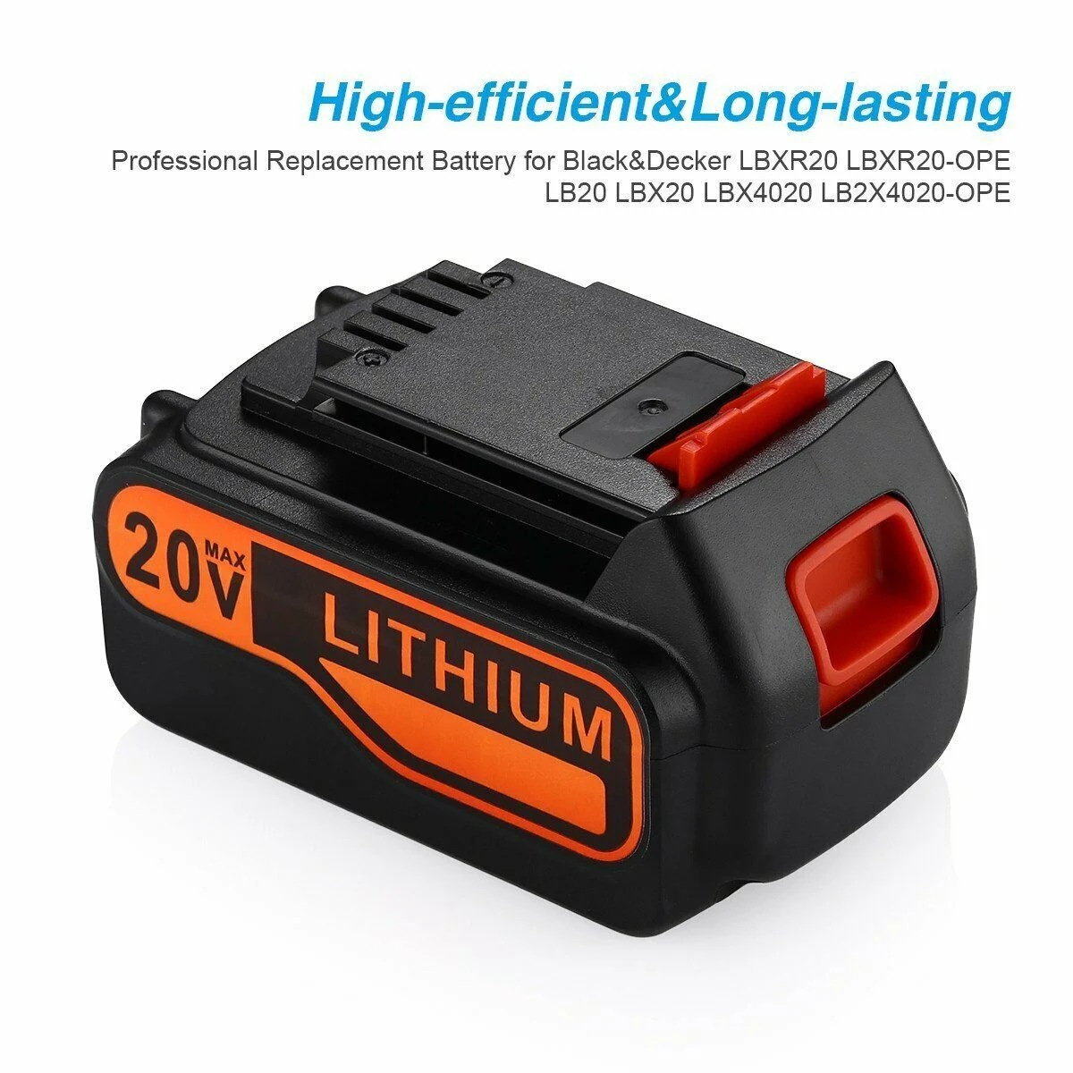 4Pack LBXR20 20V 5.0Ah Li-ion Battery for Black & Decker LBX4020 CHH2220 LBX20 LB20