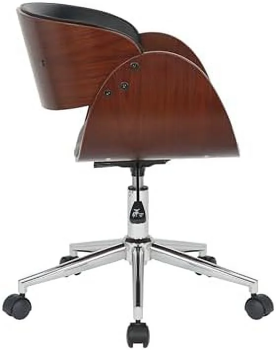 xrboomlife Monroe Office Chair  Water and Stain Resistant Faux Leather Upholstery  Height Adjustable  -degree Swivel  Sturdy Chrome Base with Wheels