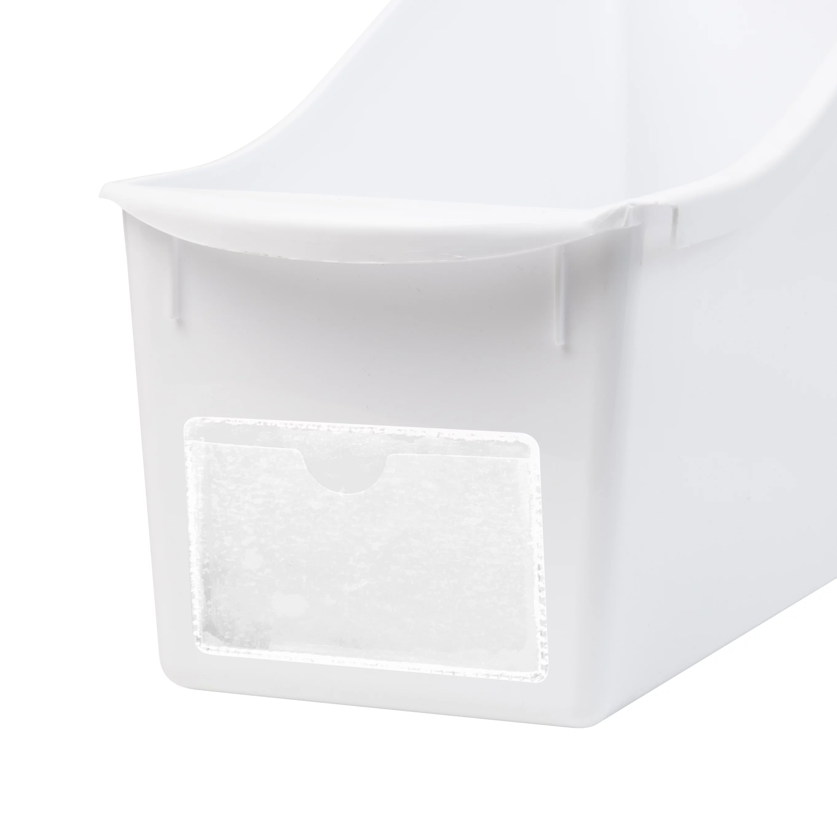 Pen+Gear Plastic Desktop Book Organizer Bin, Arctic White, 6-Pack