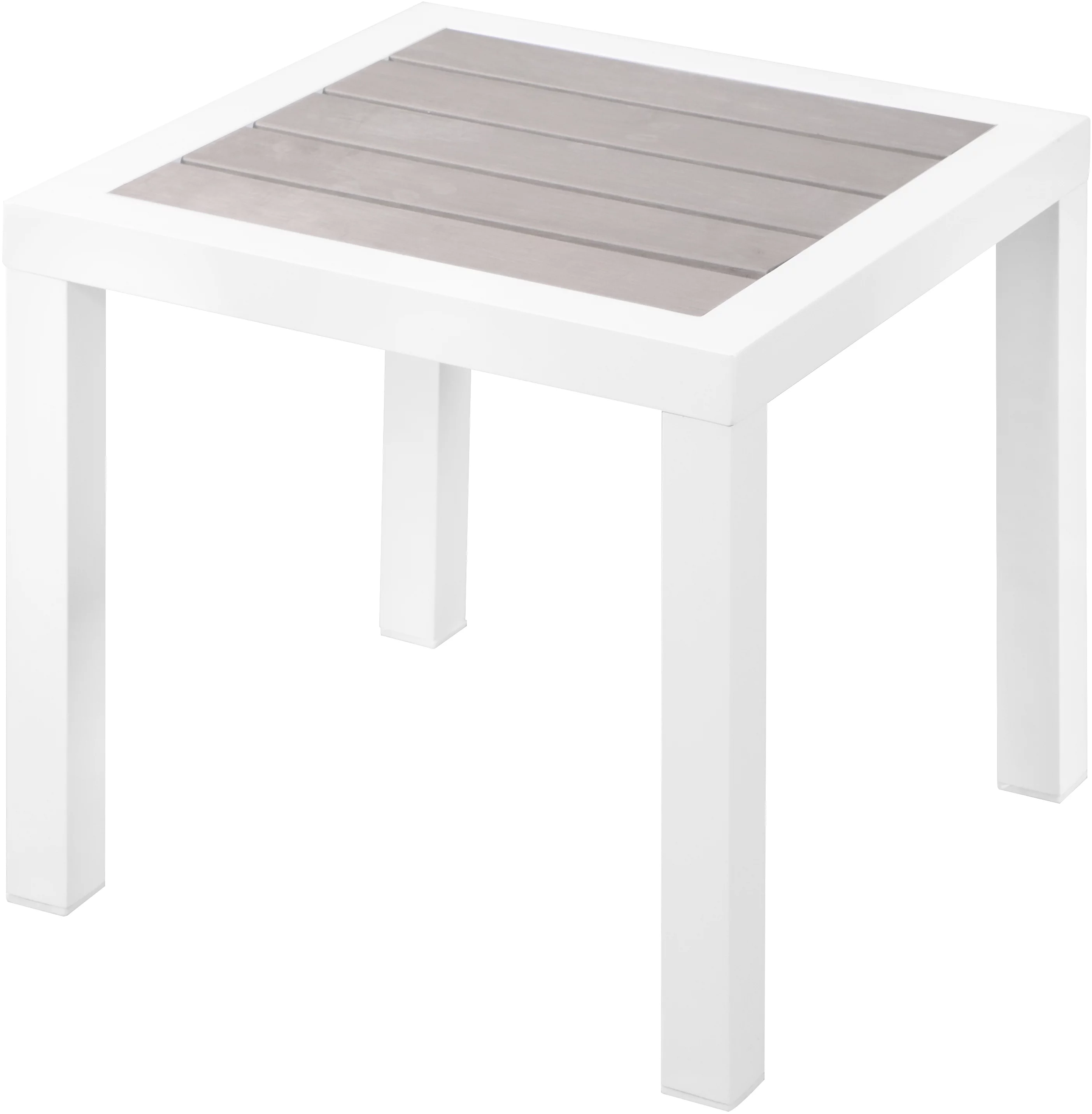 Meridian Furniture Nizuc Grey Wood Outdoor Patio End Table