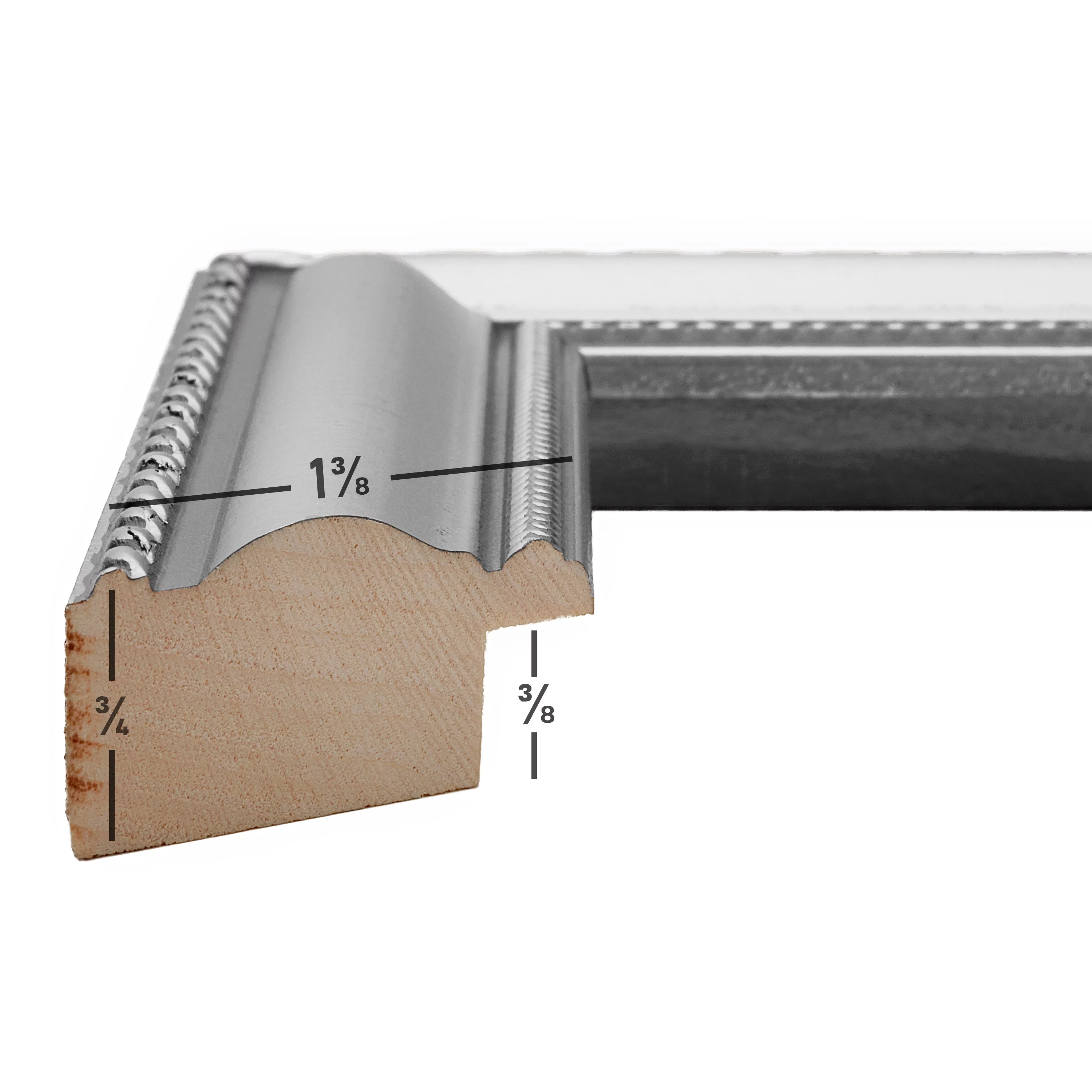 Craig Frames Victoria, 11x11 inch Picture Frame, Ornate Silver