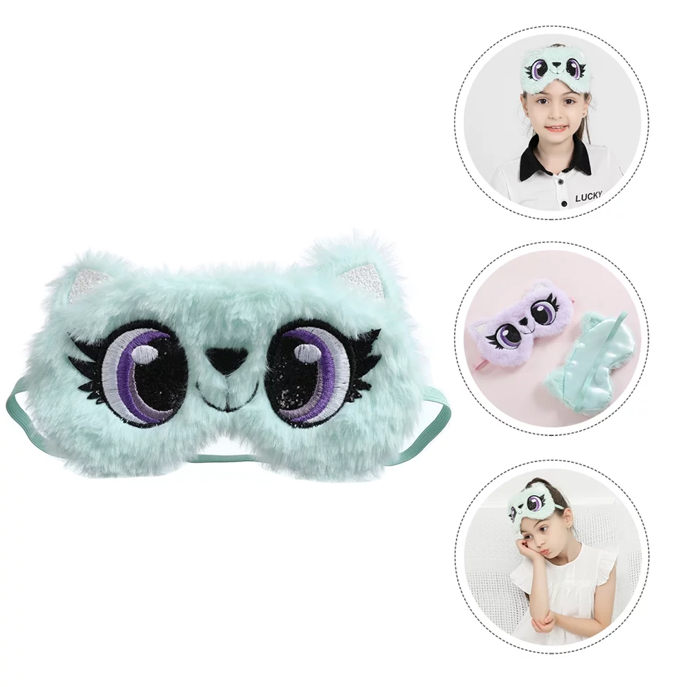 NUOLUX  Eye Cover Eye Plush Blindfold Sleepingmasks Cover Night Sleeping Eyeshades Adjustable Funny Shademan Toddler Kid Baby