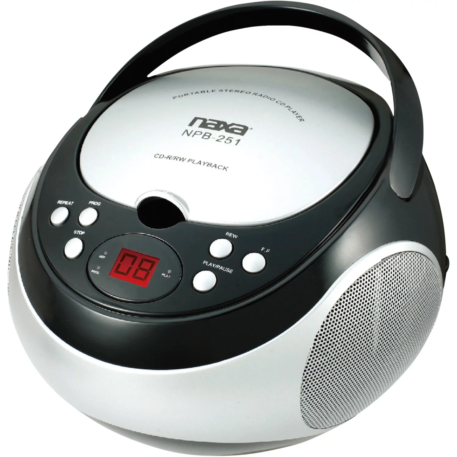 Naxa NPB251 Portable CD Player with AM/FM Radio - Black