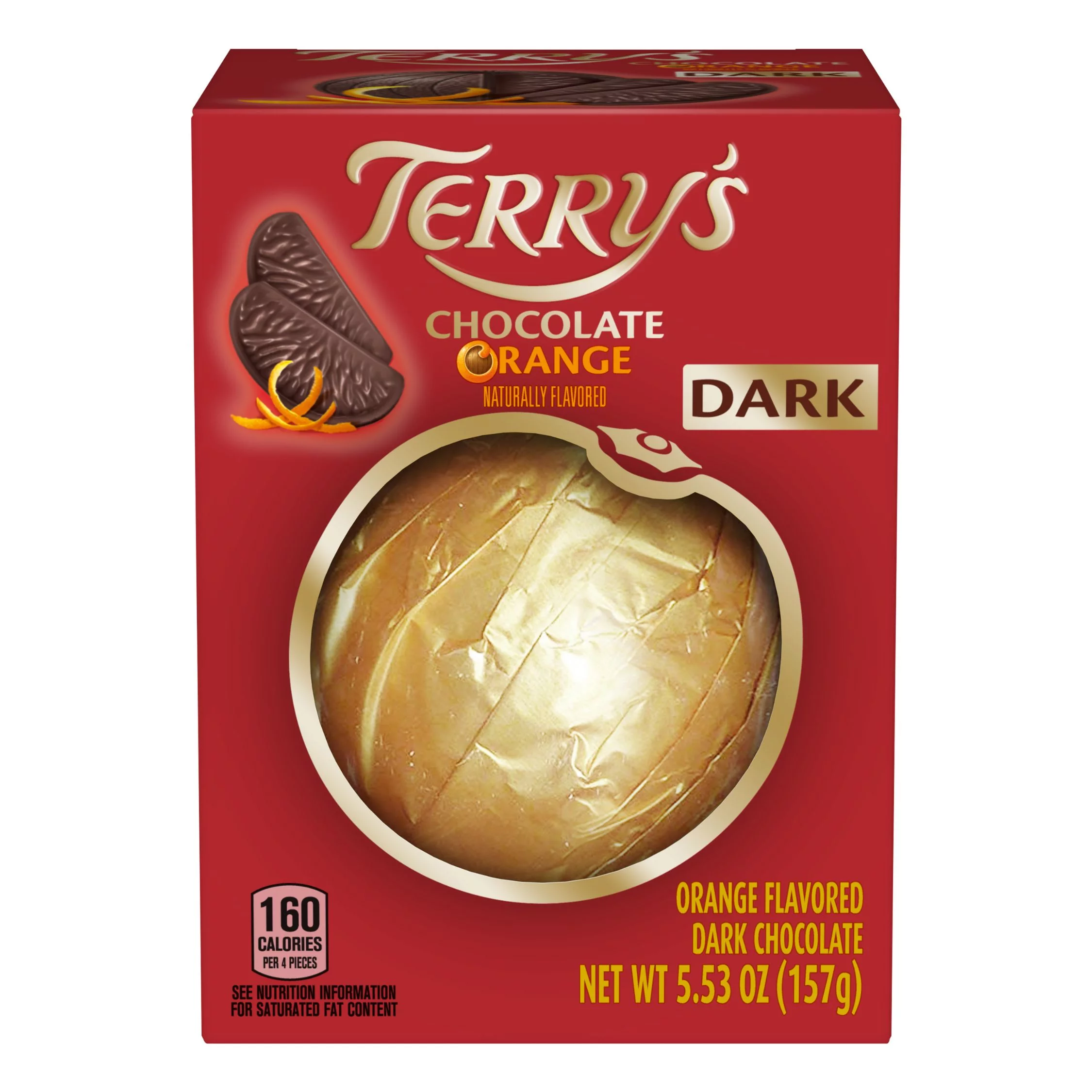 Terry's Chocolate Orange, Orange Flavored Dark Chocolate, 5.53oz Box