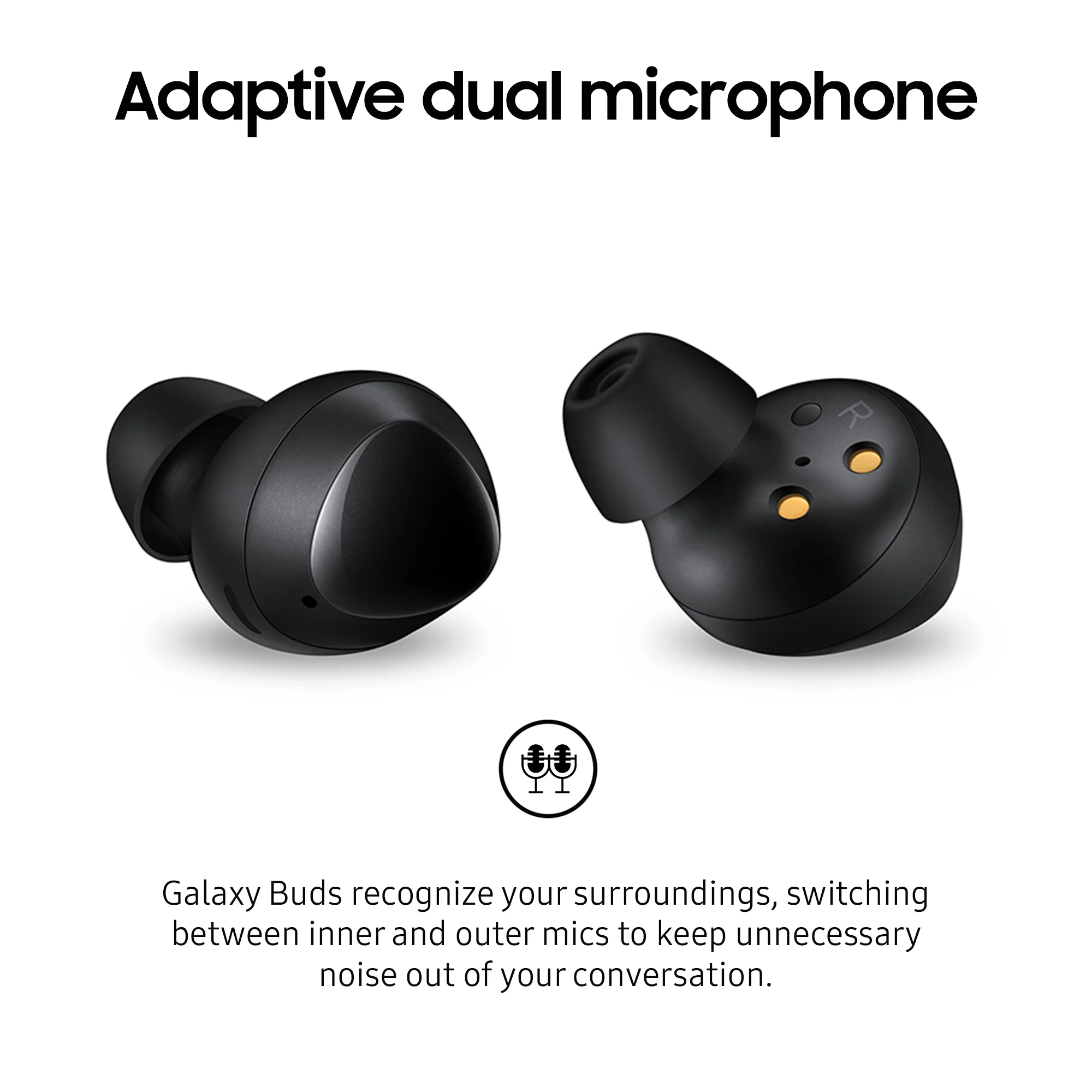 SAMSUNG Galaxy Buds, Black (Charging Case Included)