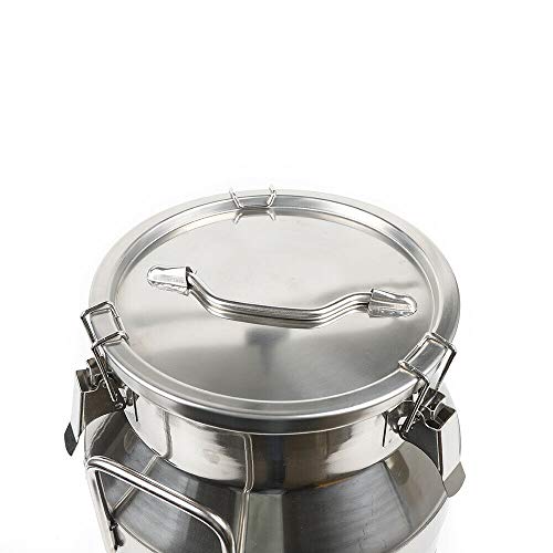 60L/ 16Gallon Stainless Steel Milk Can Wine Milk bucket Wine Pail Bucket Milk Can Tote Jug with Sealed Lid Heavy Duty (60L/ 16Gallon)