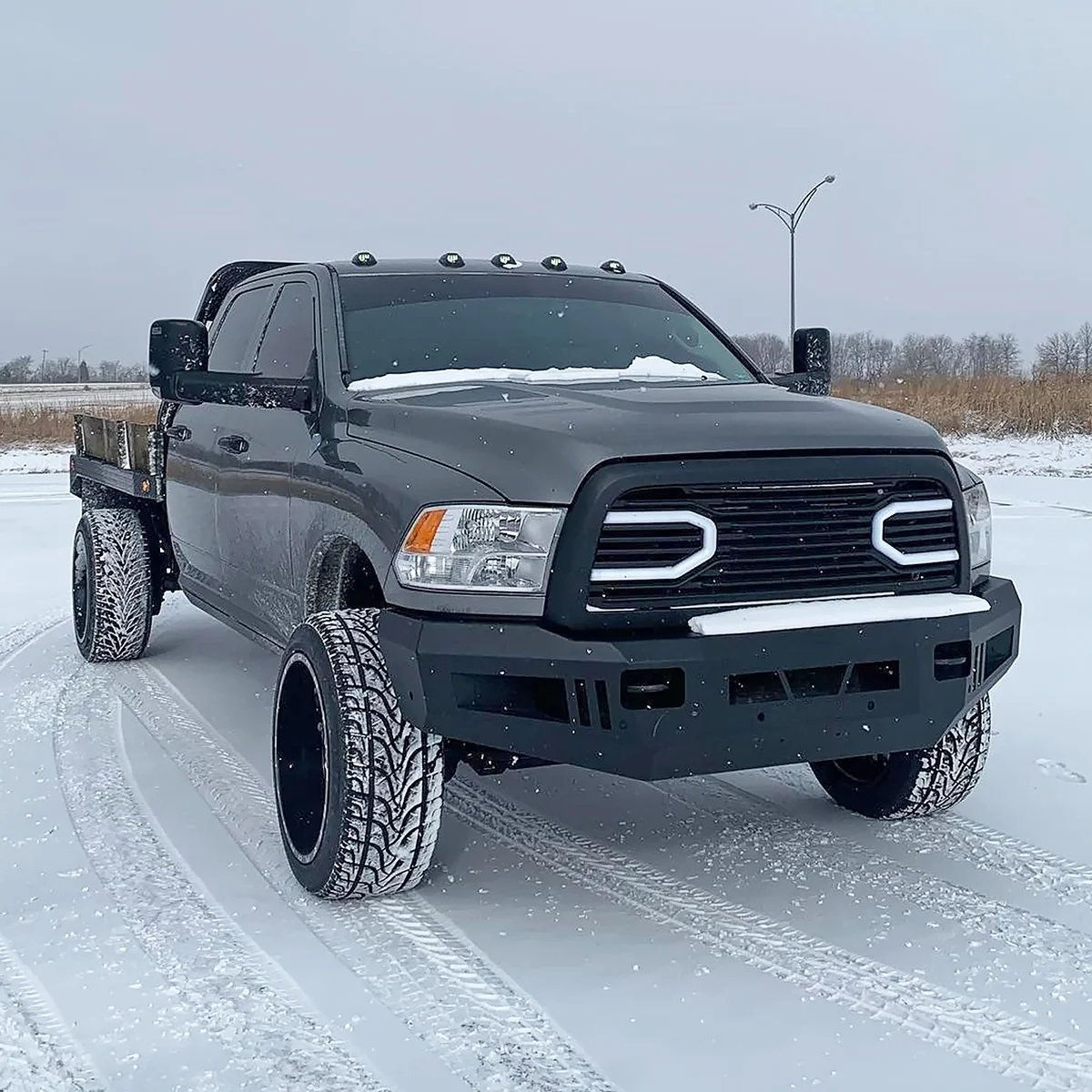 Spec-D Tuning Euro Chrome Clear Headlights Compatible with 2009-2018 Dodge Ram 1500, 2010-2018 Dodge Ram 2500 3500, L+R Pair Head Light Lamp Assembly