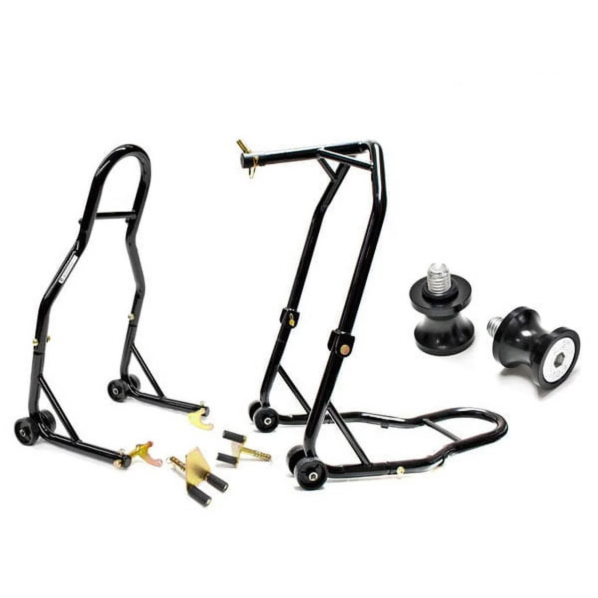 Motorcycle Front+Rear Dual Lift Stand - w/ Spools Compatible with Honda CBR900RR 2002-2003