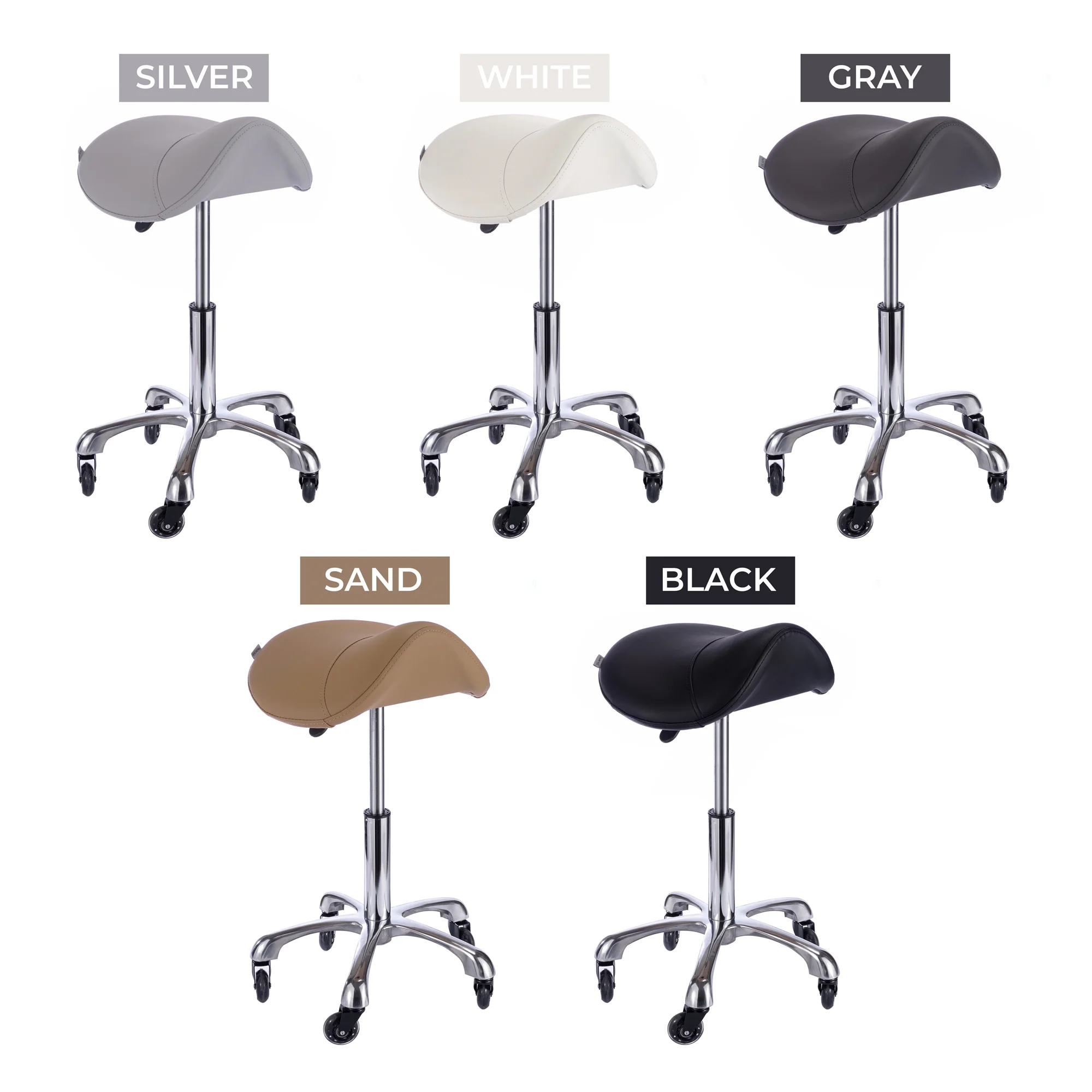 Spa Numa SADDLE Stool with Metal Base - 1010A - Sand
