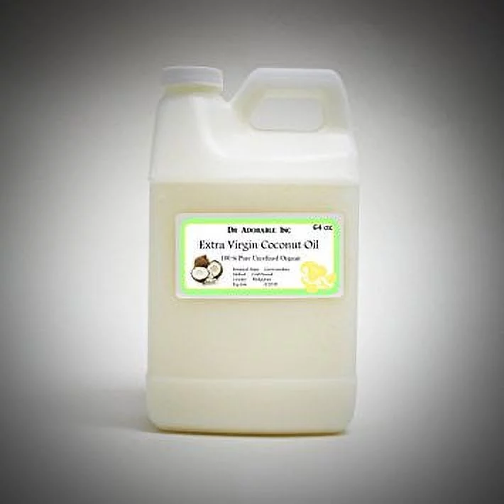 Dr. Adorable - 100% Pure Extra Virgin Coconut Oil Organic Cold Pressed Unrefined Natural Hair Skin - 64 oz