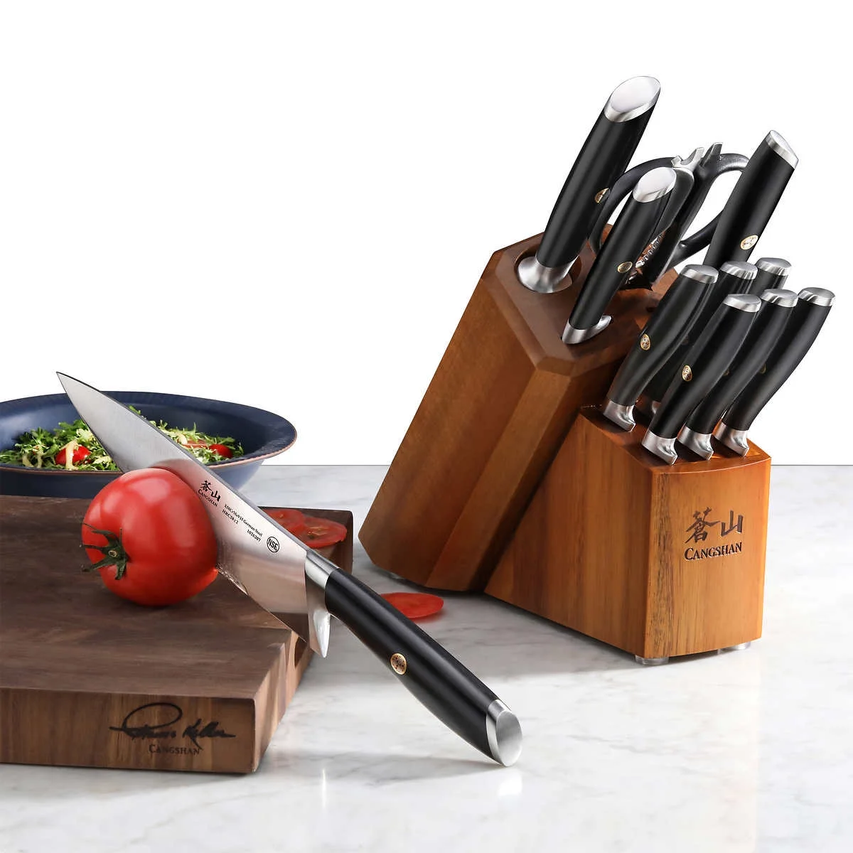 Cangshan L Series 12-Piece German Steel Forged Knife Set – Black