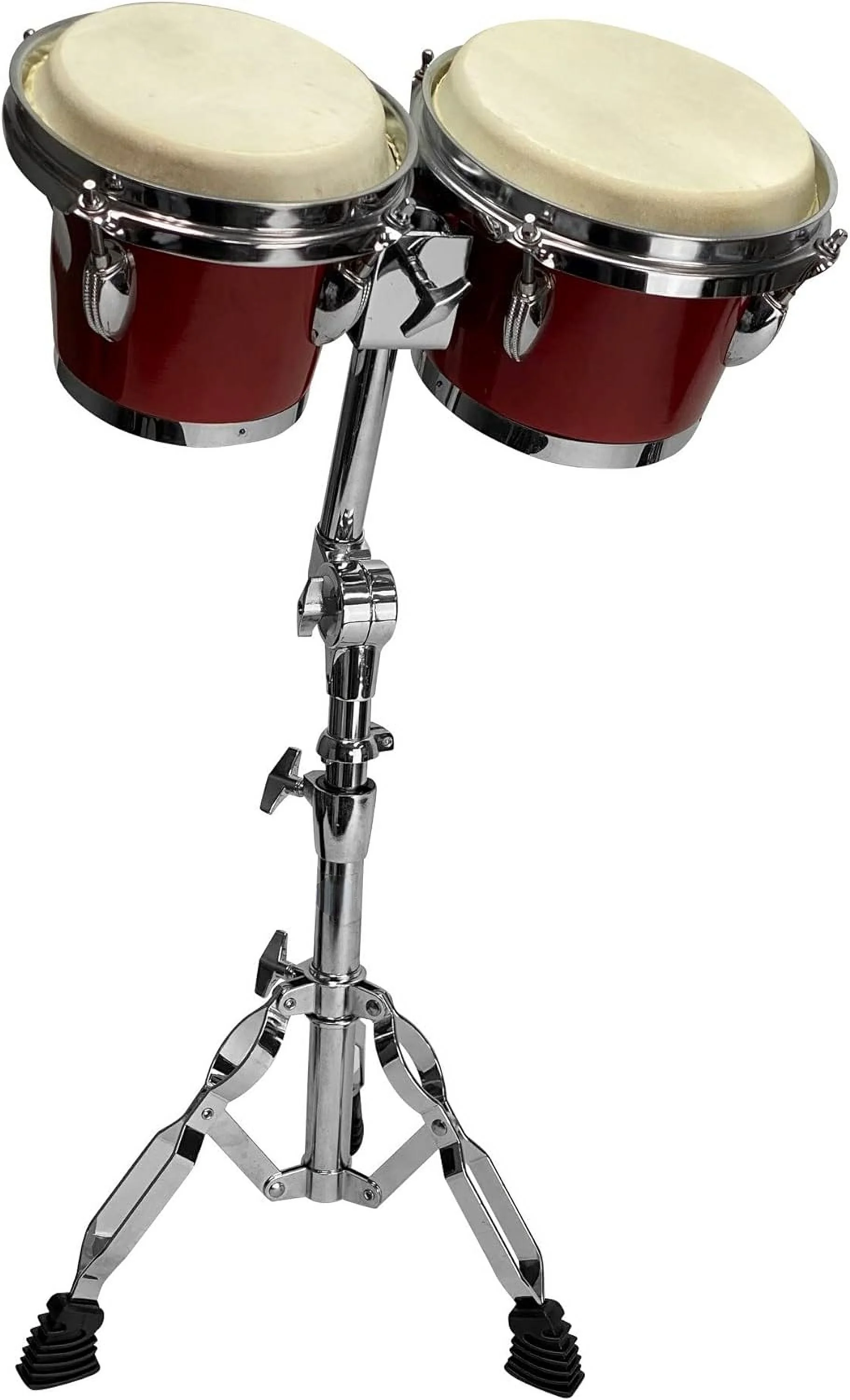 Bongo Stand+GIG Bag, Chrome PRO Double BRACED Pivot Adjustable Latin Percussion