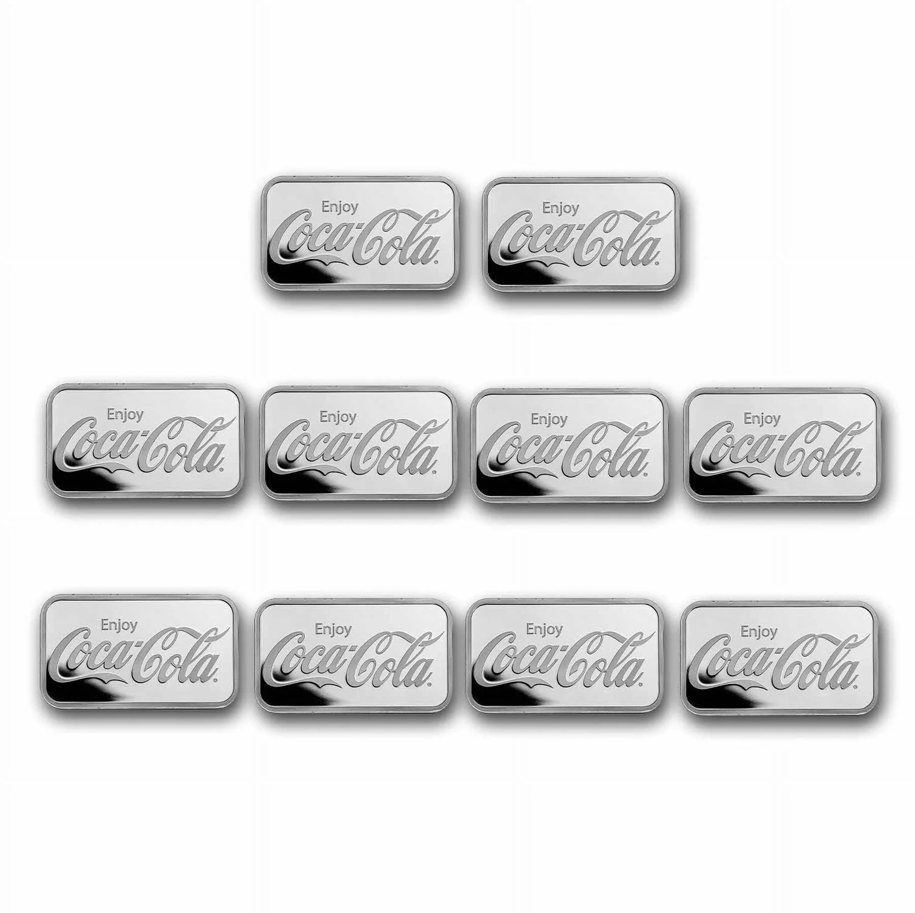 Coca-Cola® 1 oz Silver Struck Bar (Lot of 10) - Walmart