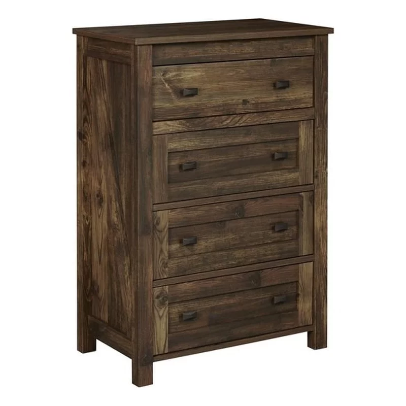 Home Square 2 Piece Bedroom Set with 2 Dressers (6 and 4 Drawer) in Rustic