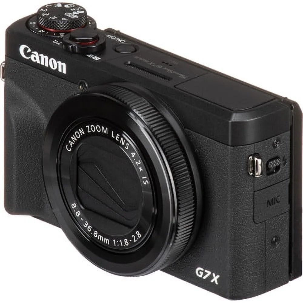 Canon PowerShot G7 X Mark III Digital Camera (Black) (Intl Model) Bundle with 16GB SD Card, 57