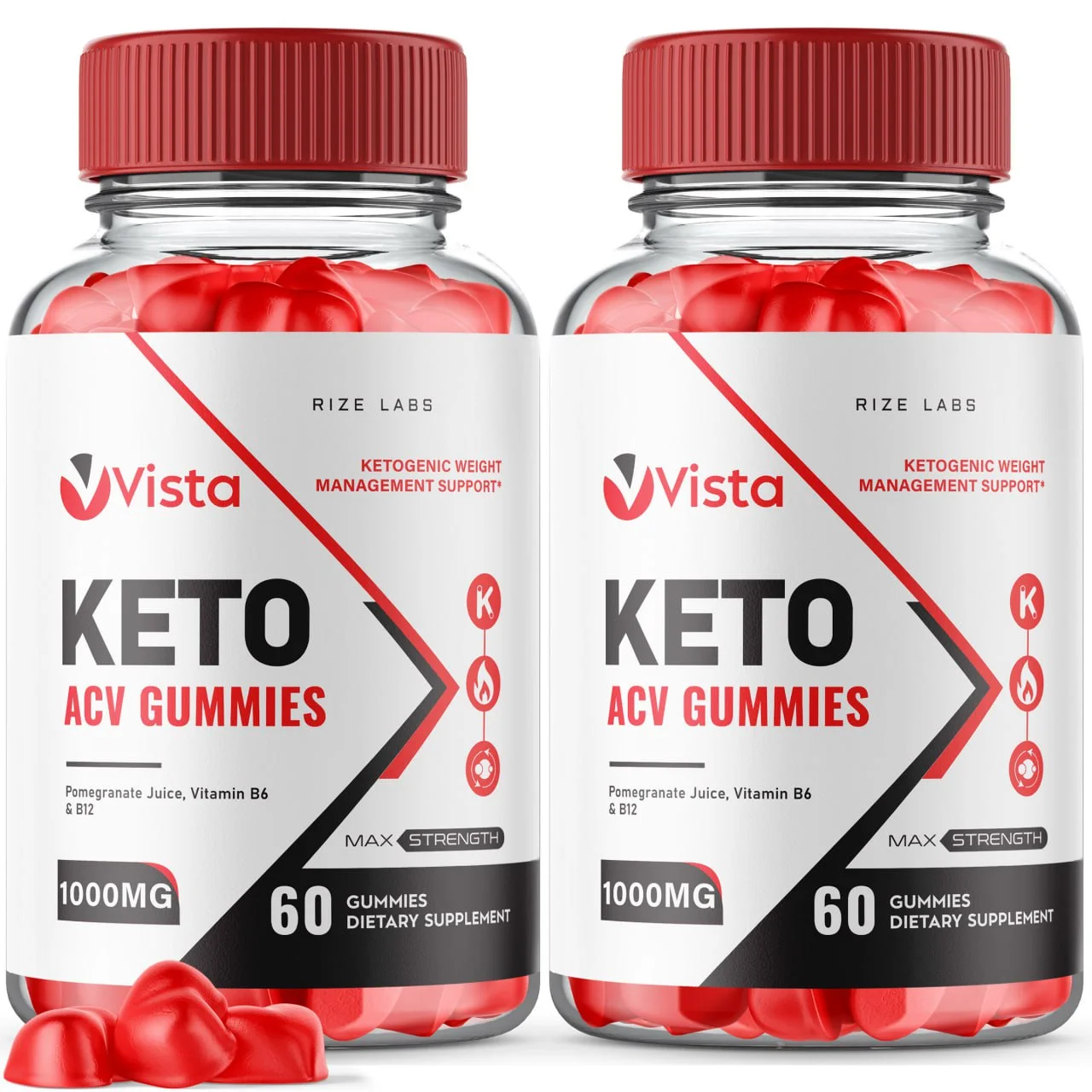 (2 Pack) Vista Keto Gummies - Vista Keto ACV Gummies, Vista Advanced Formula (120 Gummies)