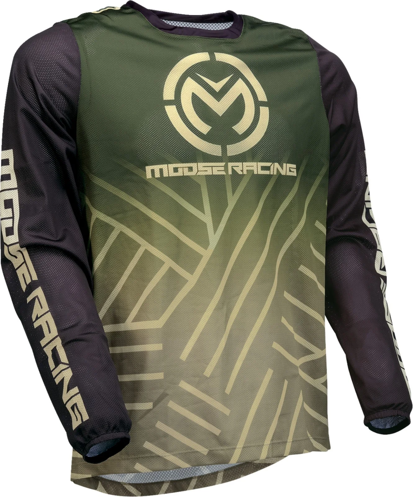 Moose Racing Sahara Mens MX Offroad Jersey Green/Black XL