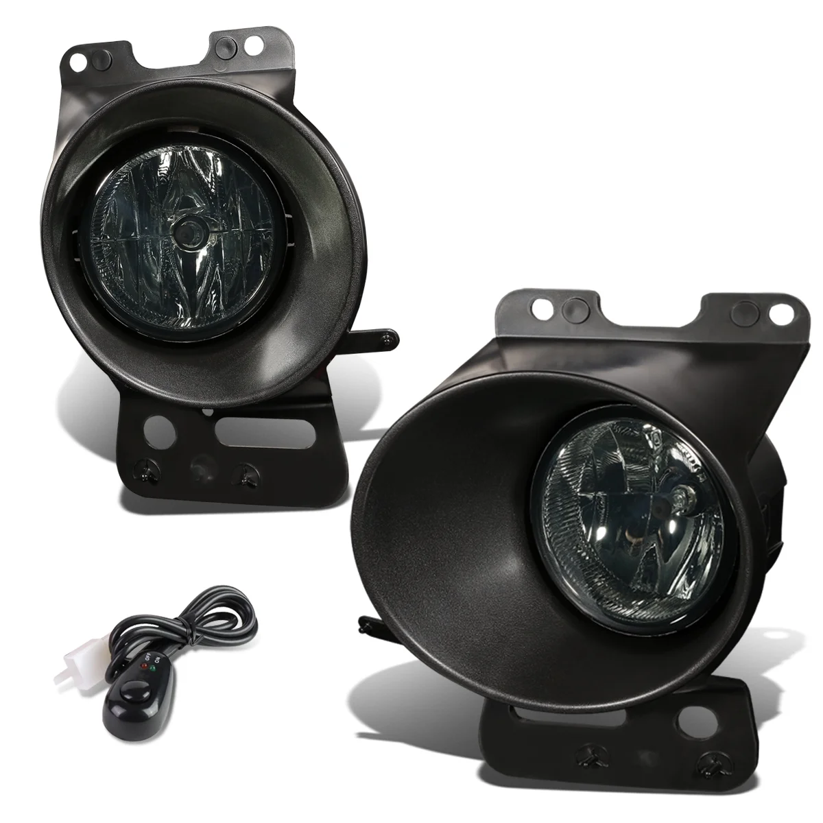 DNA Motoring FL-ZTL-813-SM For 2006 to 2008 Ford F150 Lincoln Mark LT Pair Bumper Driving Fog Light Lamp+Switch Smoked Lens 07