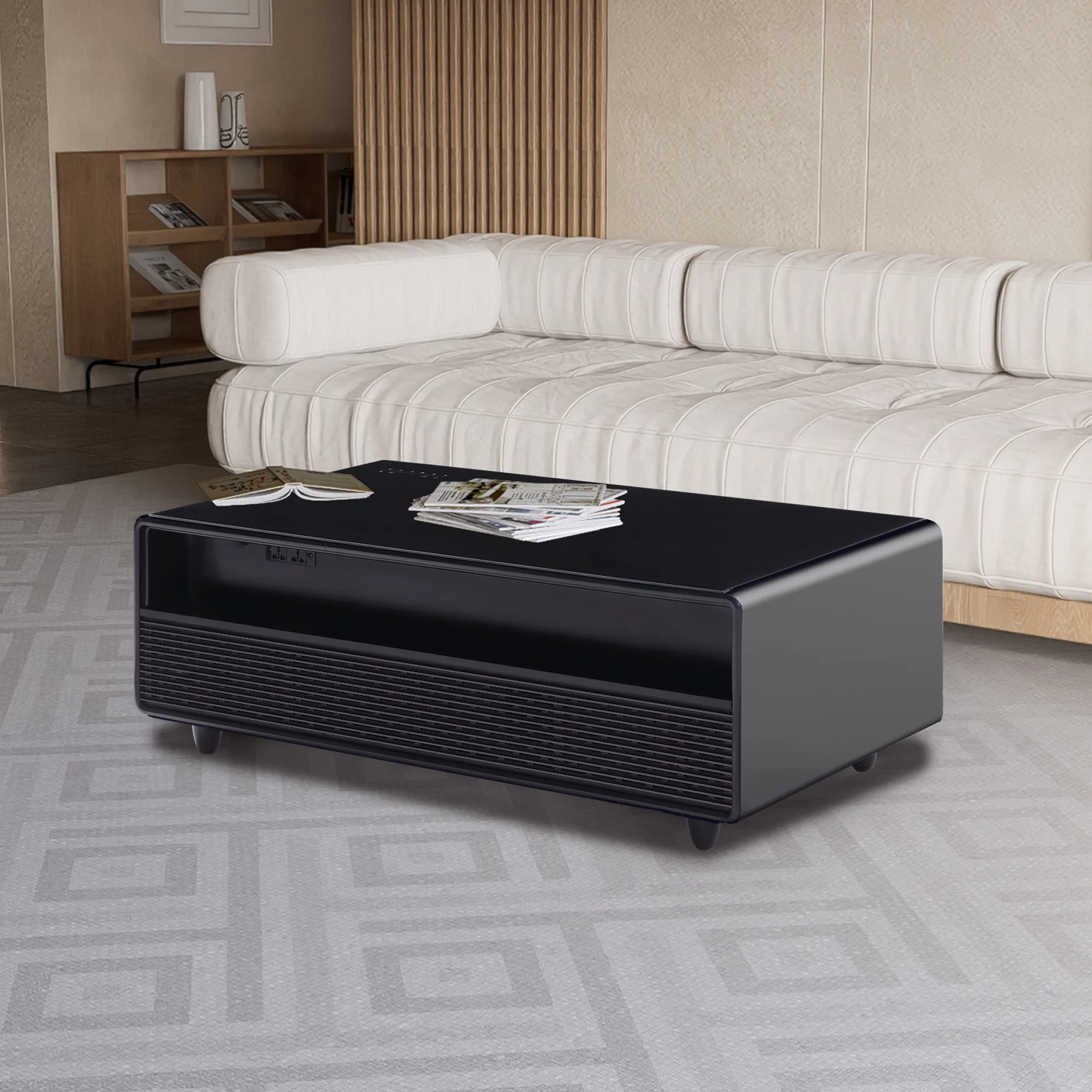 Smart Coffee Table with Fridge & Speaker - Elevate Your Space