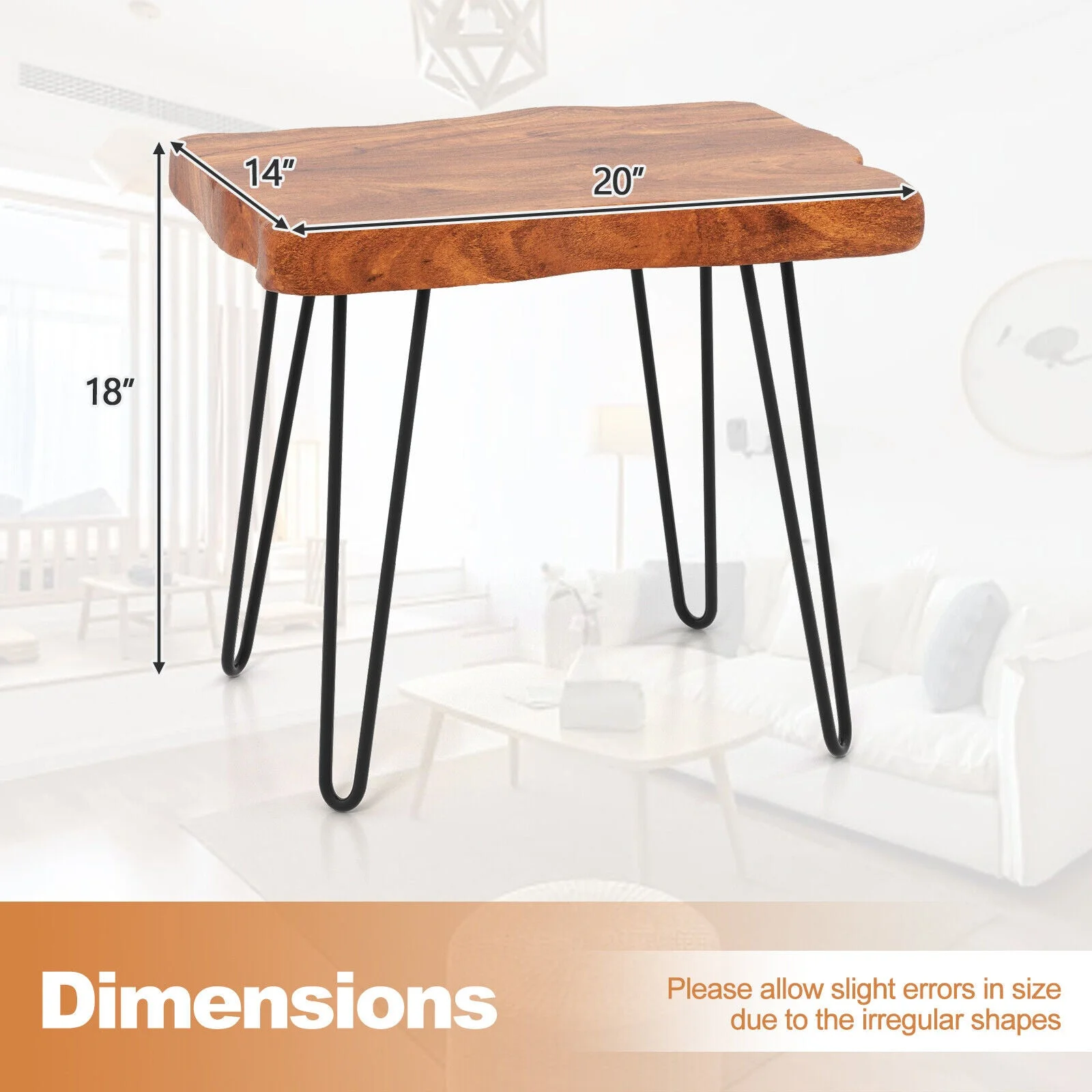 End Table - 20 inch Teak Wood Side Table