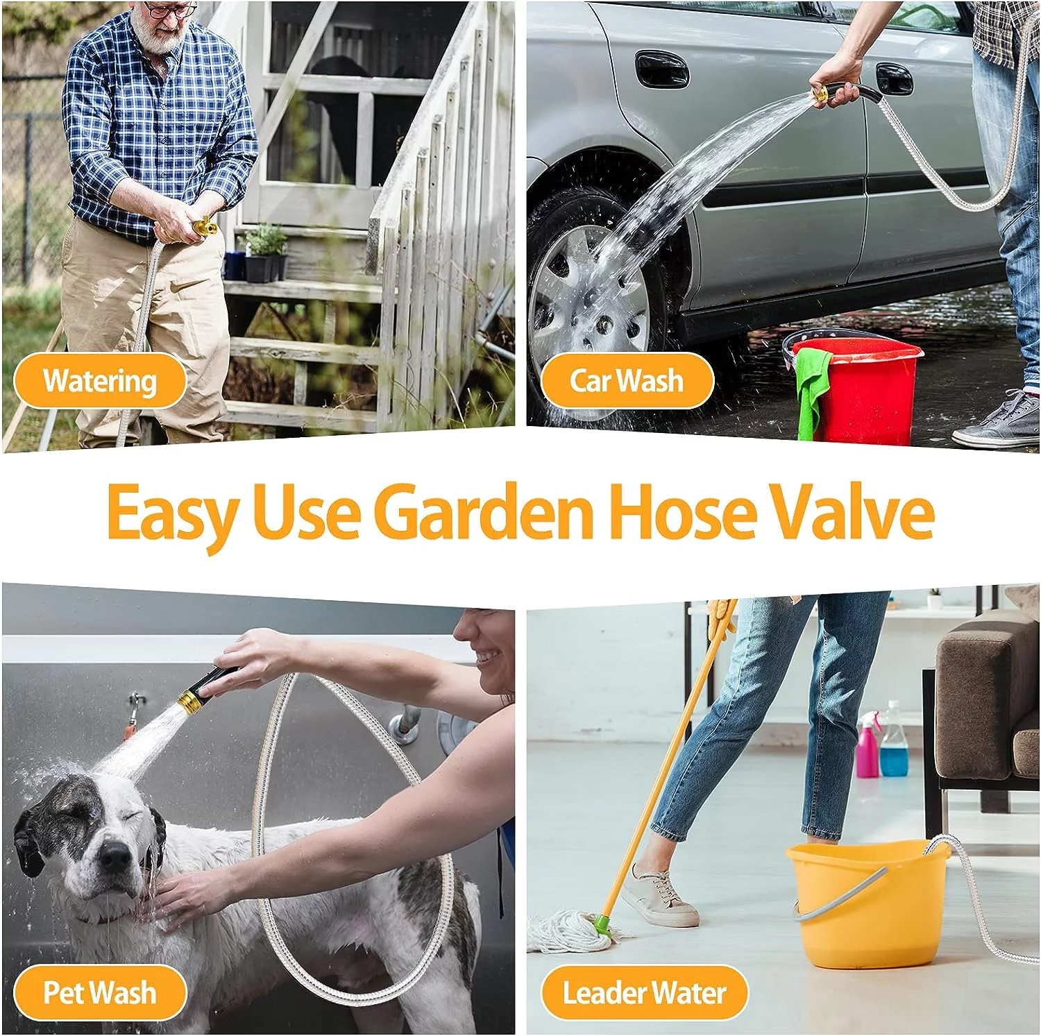 SPECILITE 304 Stainless Steel 75 FT Expandable Garden Hose, Collapsible Lightweight Flexible Water Hose with Solid Brass Fittings, Kink Free Expanding Gardening Pipe