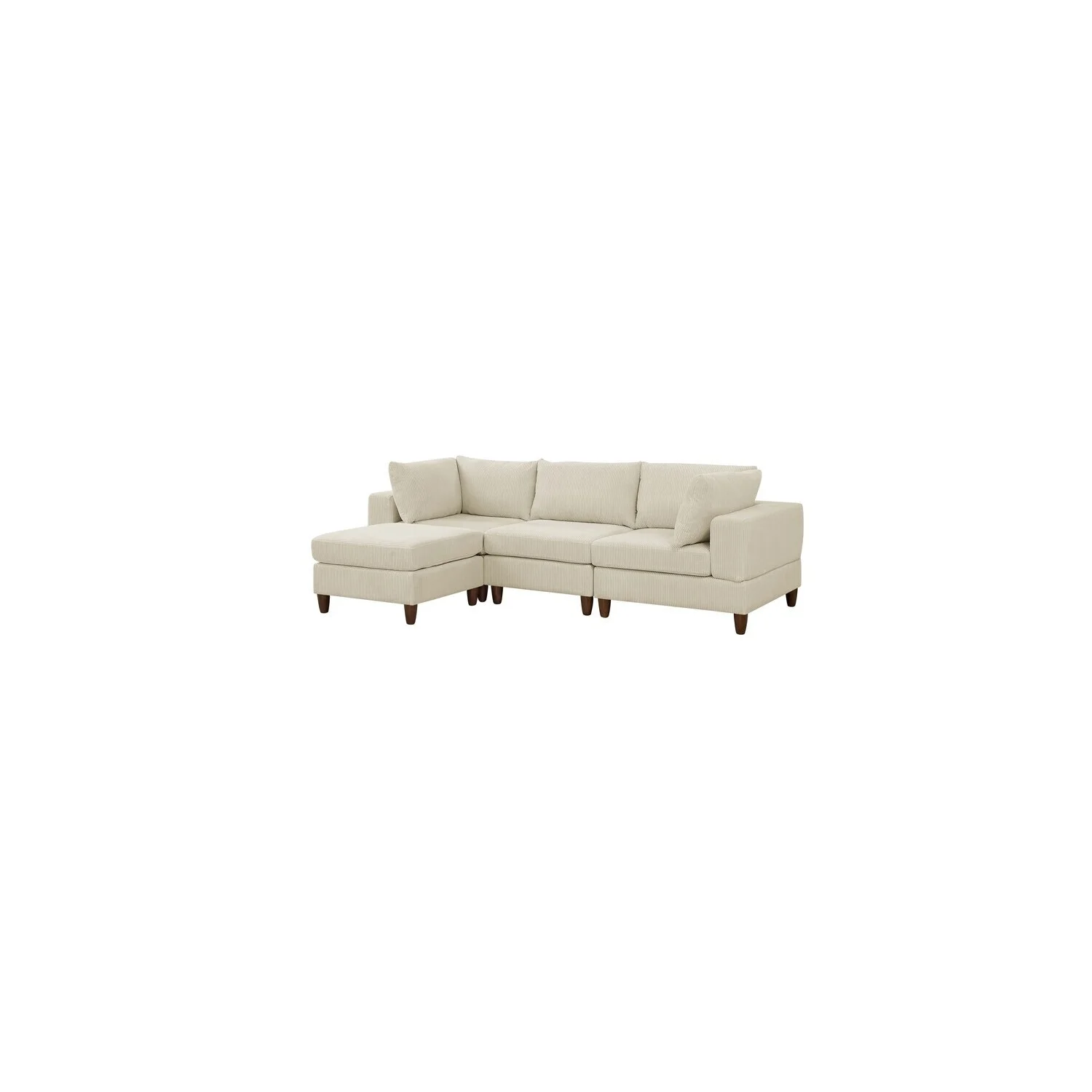 HomeStock 4 - Piece Upholstered Sectional Sofa