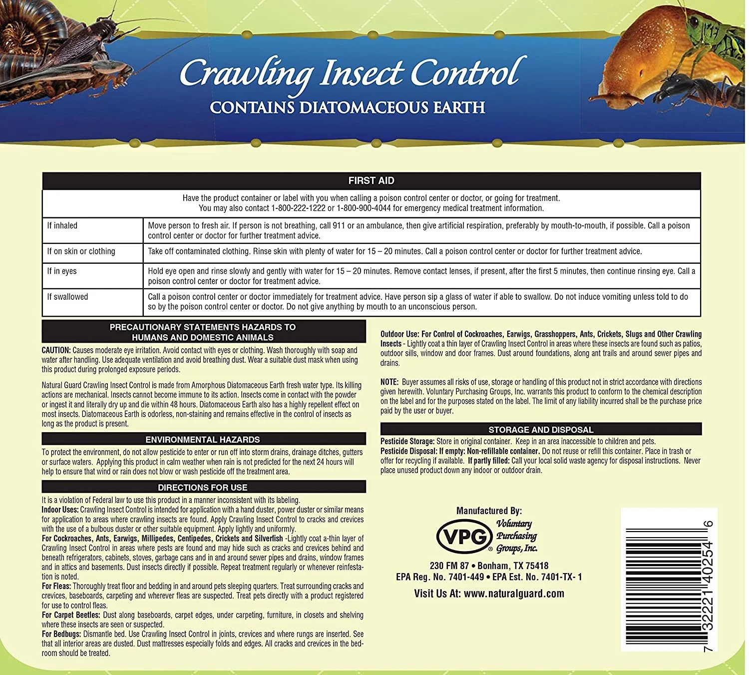 Natural Guard Diatomaceous Earth Insect Control