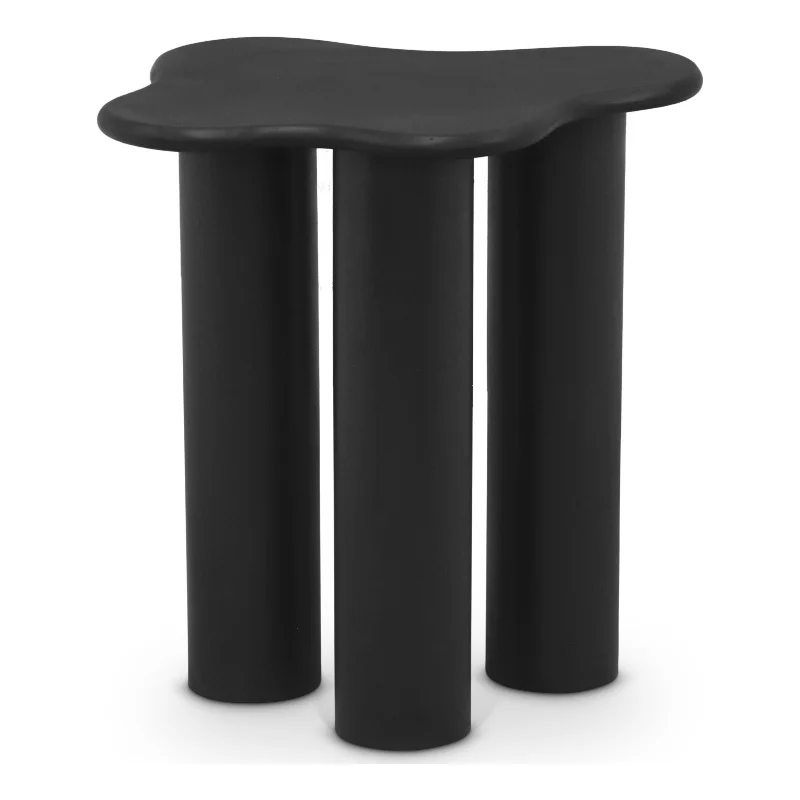 Meridian Furniture Romaine Contemporary Iron Metal End Table in Matte Black