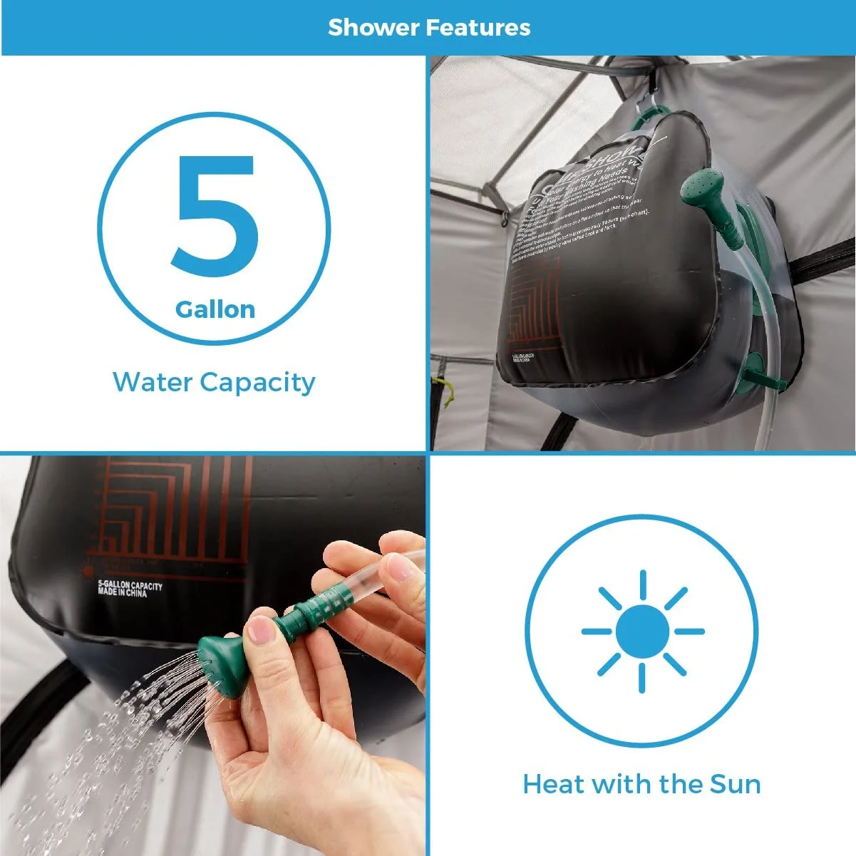 HYUN Instant Camping Utility Shower Tent with Changing Privacy Room