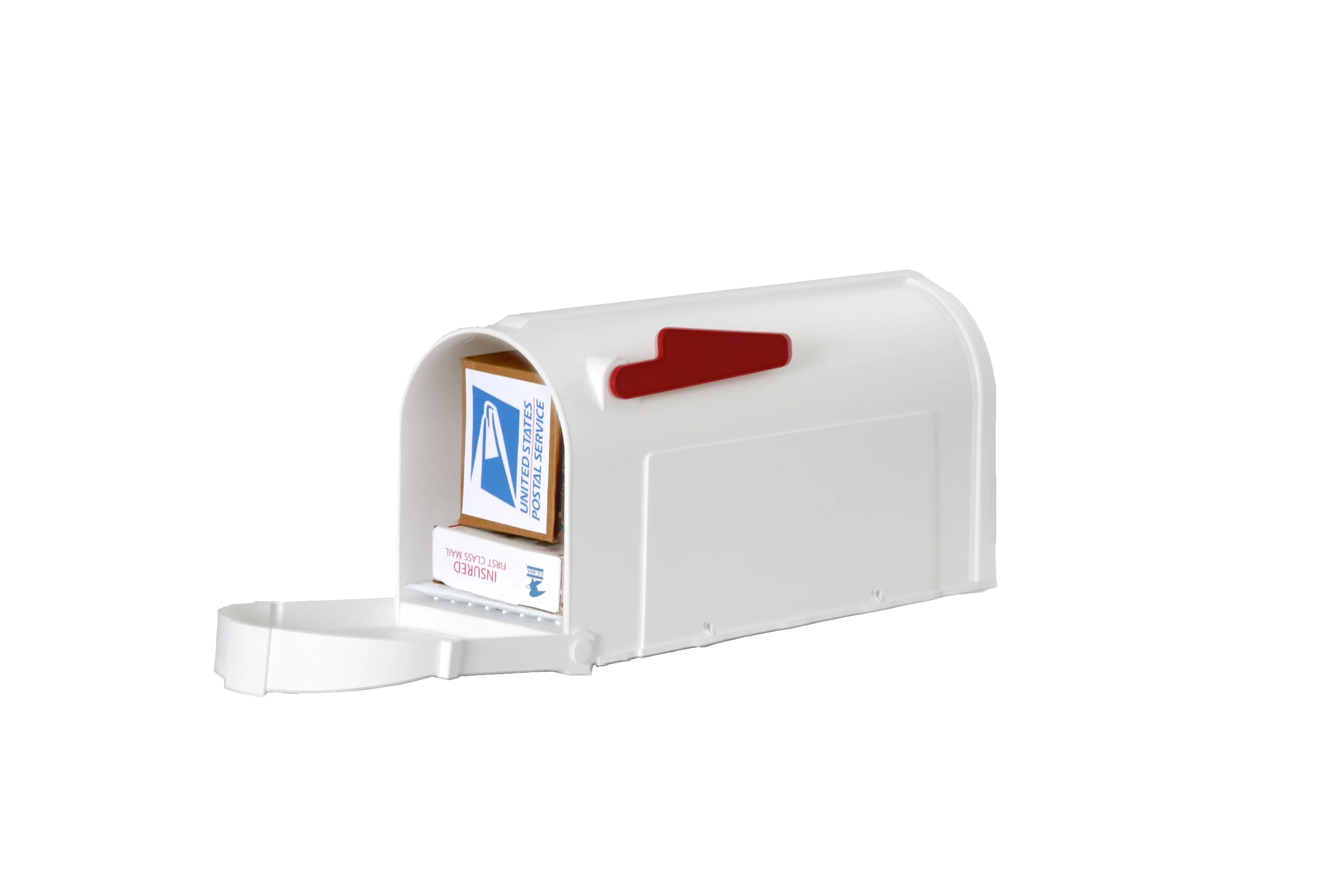 Postal Pro Medium White Plastic Post Mounted Mailboxes