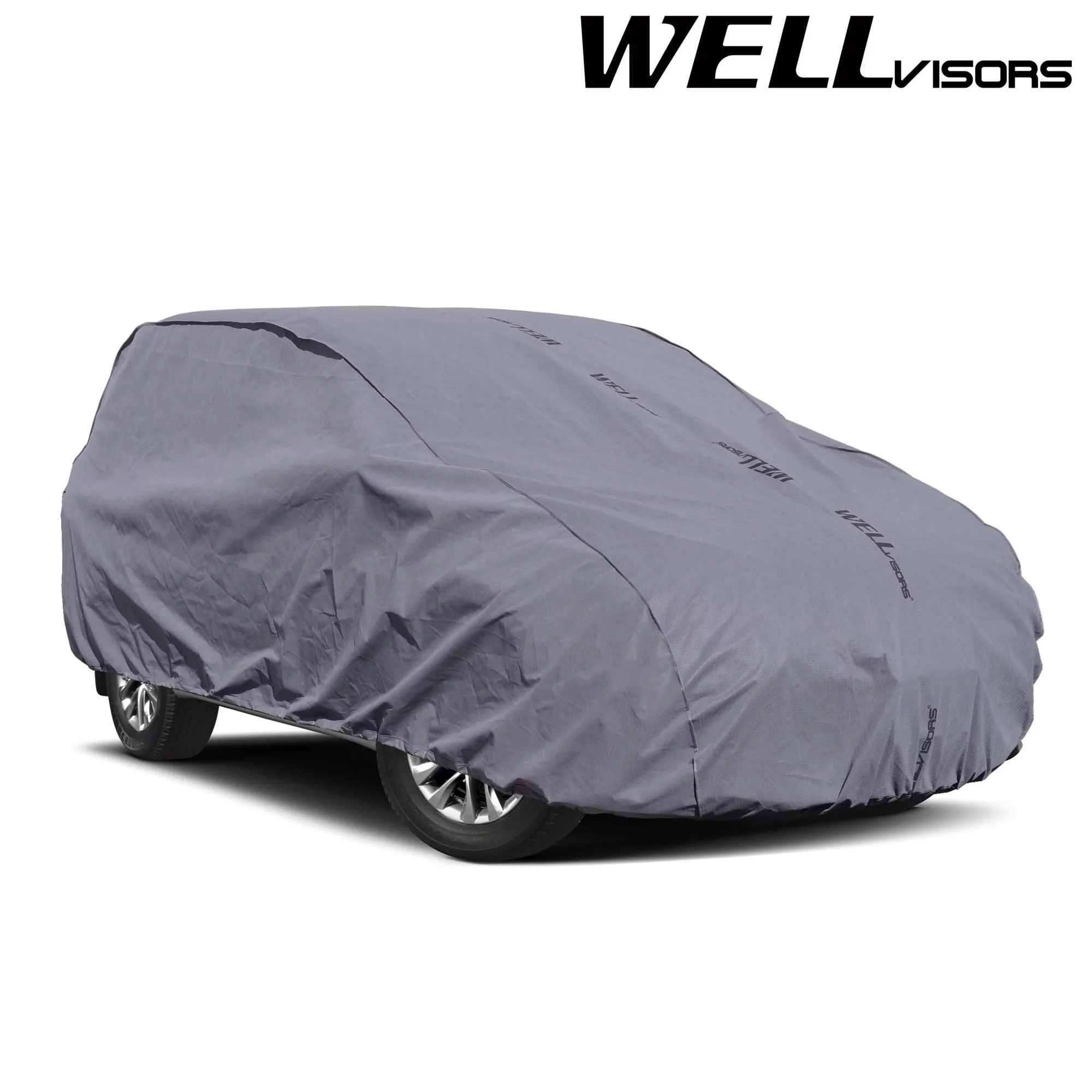 WellVisors All Weather UV Proof Gray Car Cover for 1990-1991 Geo Prizm Hatchback 3-6899183HB