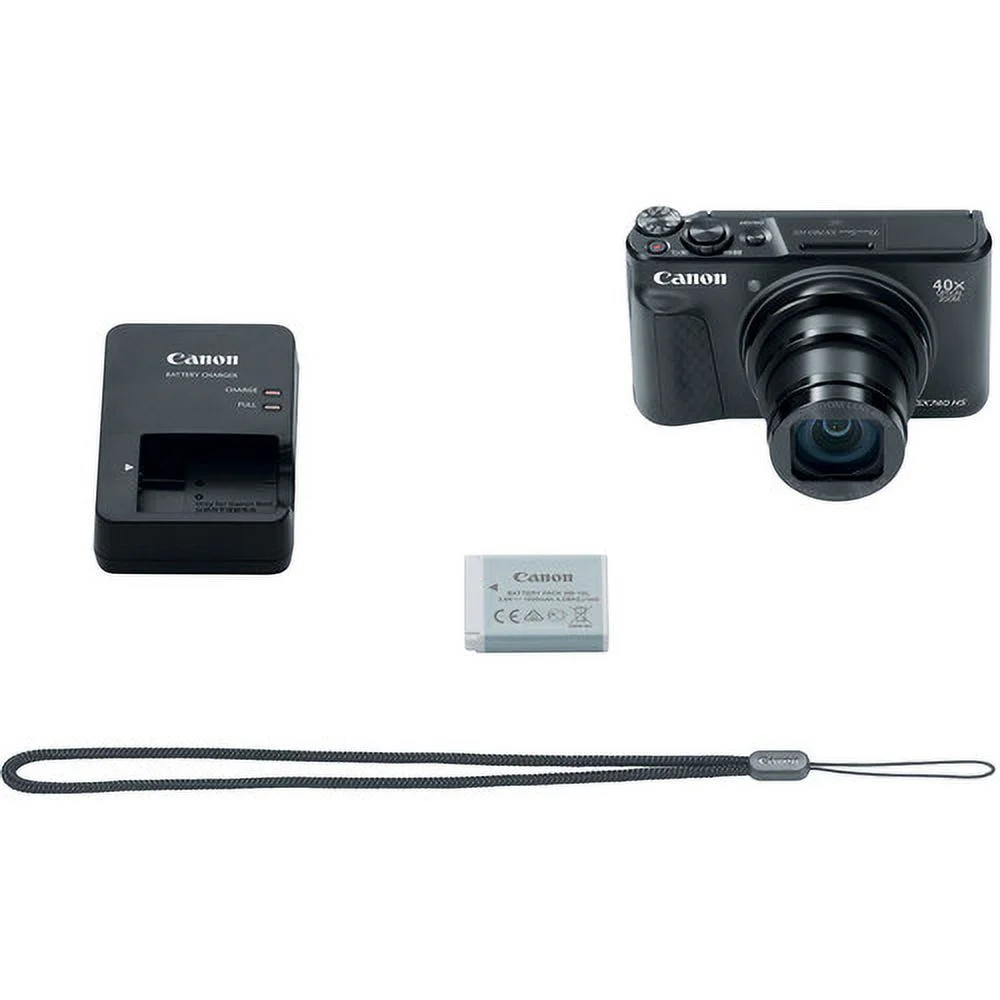 Canon PowerShot SX740 HS Digital Camera (Black) Bundle + Accessory Kit Including Camera Pouch, 64GB Extreme Memory, Photo & Video Editing Software Package & More (18 Pc Bundle)