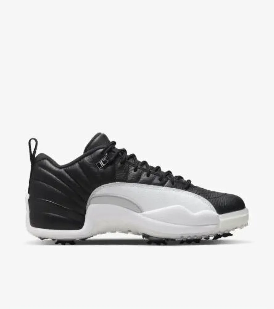 Air Jordan 12 Retro Low DH4120-010 Men's Black/White Leather Golf Shoes NDD561 (7.5)