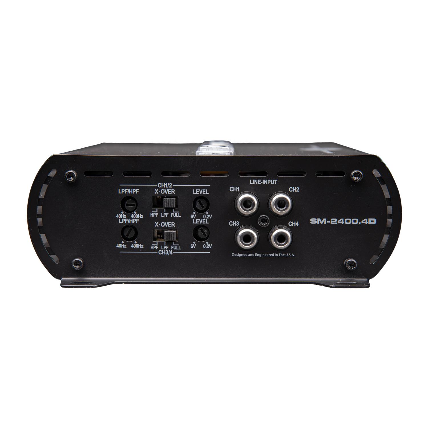 Autotek Street Machine SM-2400.4D 2400 Watt Four Channel Car Audio Amplifier - High Output, Class D, 2, 4, Mono Bridged at 4 Ohm Stable, Low Level Input, Mosfet Power Supply