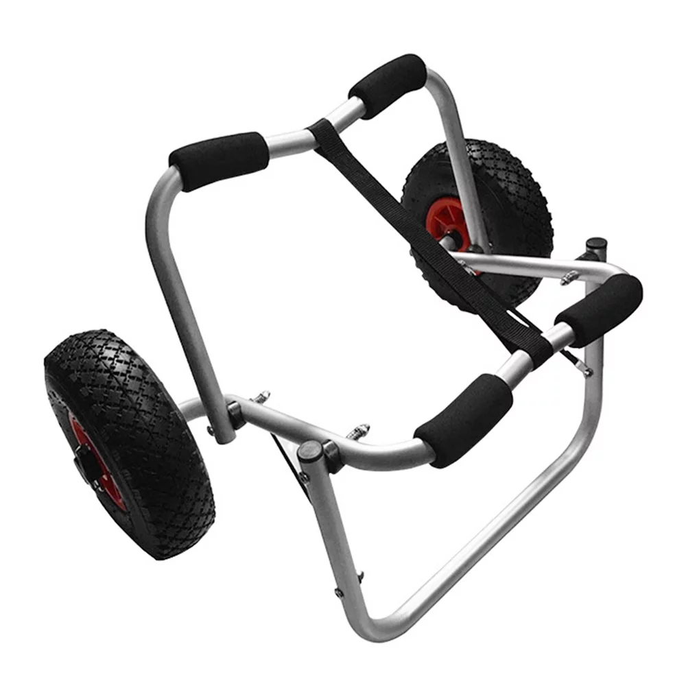 80KG Loading Capacity Foldable Kayak Trolley Energy-saving Two-wheeled Carrier Cart for Kayak Canoe Boat