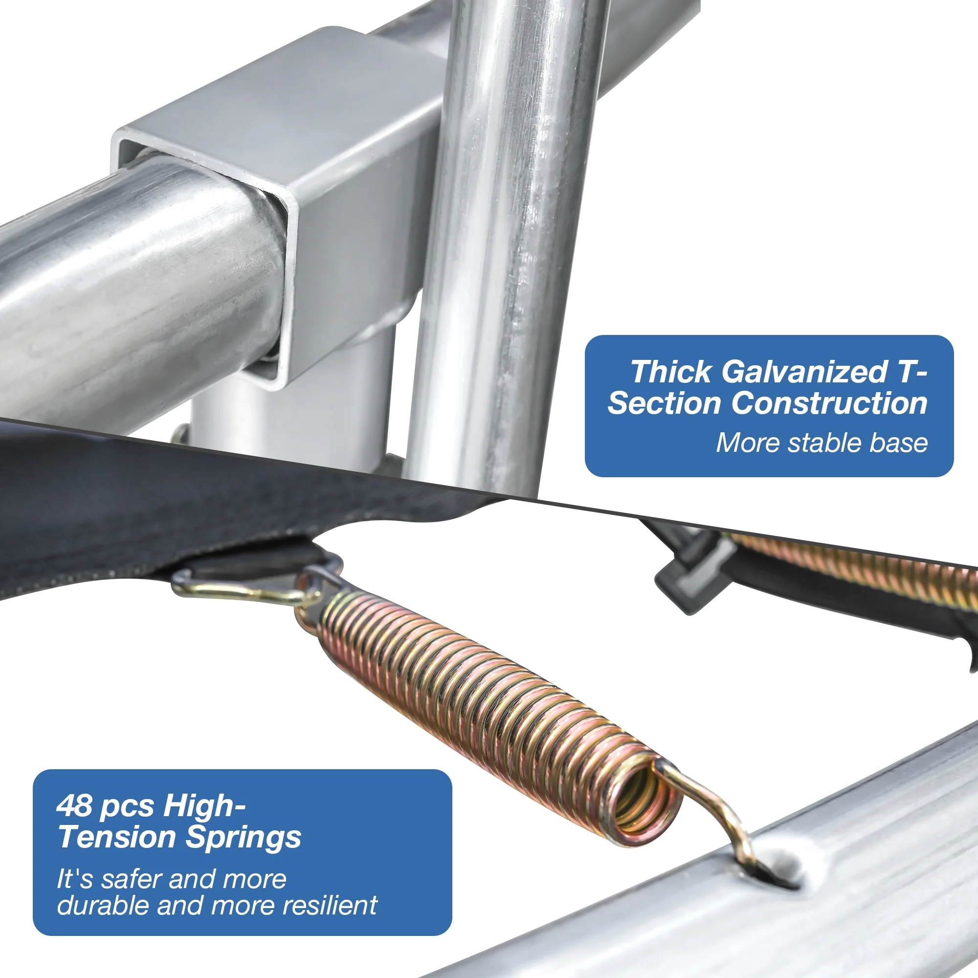 8ft Trampoline with Safety Enclosure Net and Ladder, Recreational Trampoline Combo for Jumping