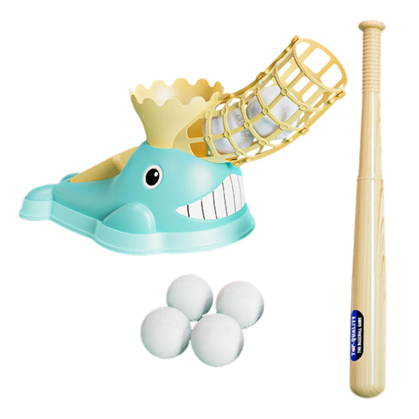Baoblaze Kids Baseball Pitching Machine Baseball ting Machine with and 6 Baseballs Blue