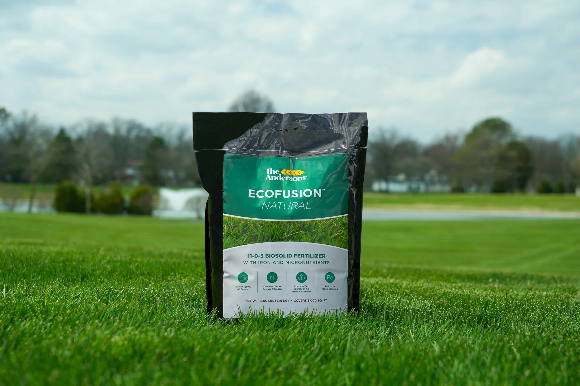 The Andersons Professional Ecofusion™ Natural 11-0-5 Biosolid Fertilizer with Iron and Micronutrients - 18 lb. Bag