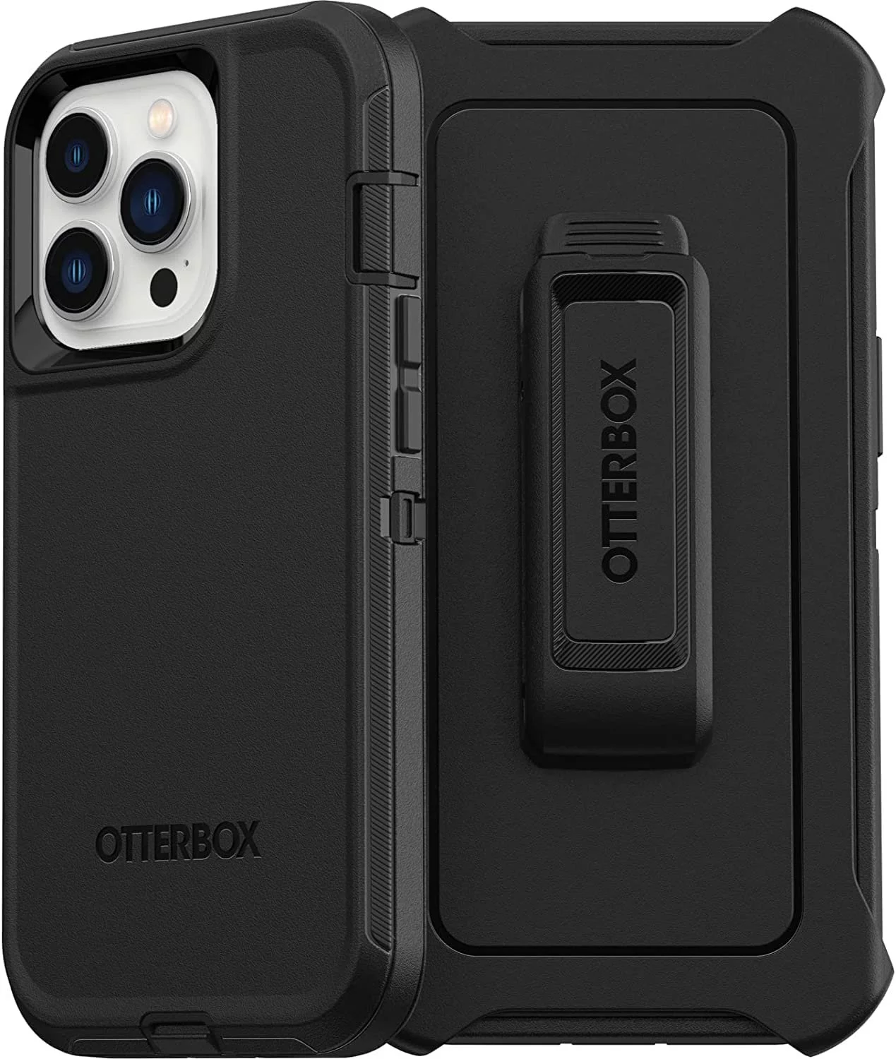 OtterBox Defender Series Screenless Edition Case for iPhone 13 Pro Only - Holster Clip Included - Non-Retail Packaging - Black