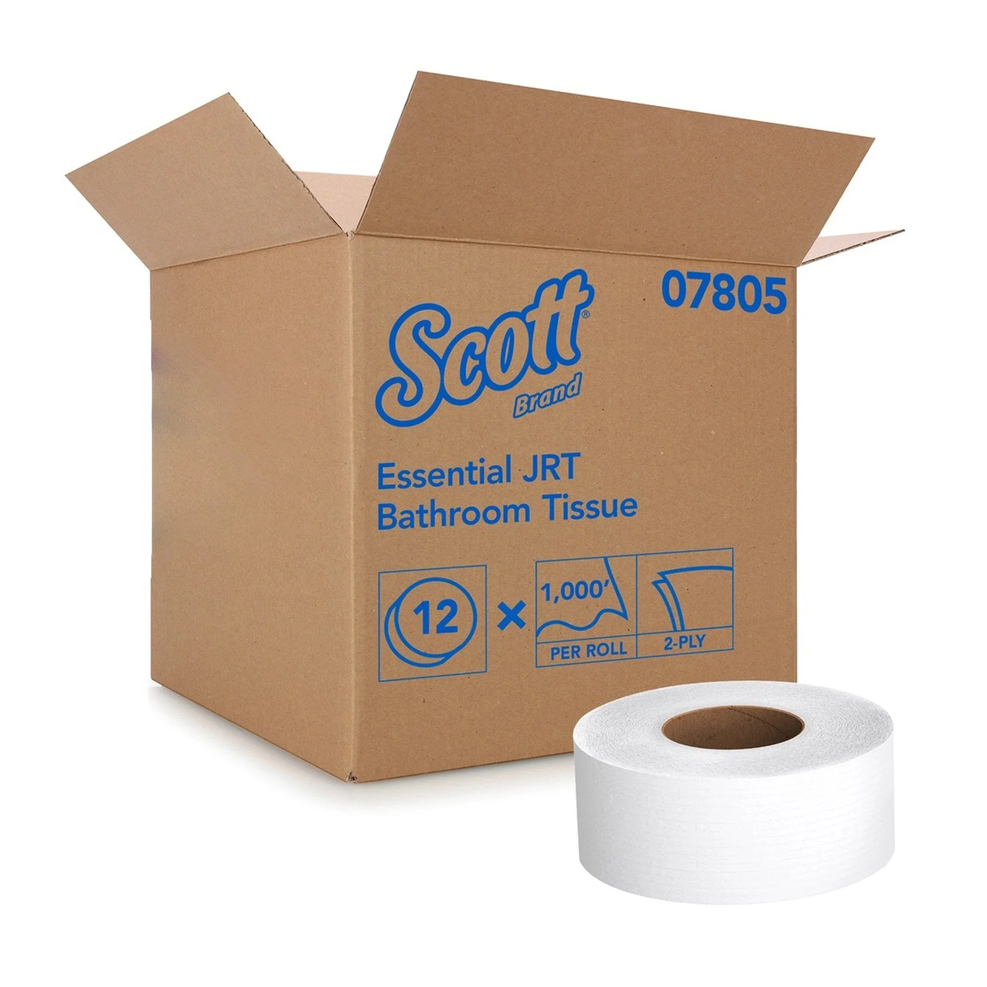 Scott Essential Jumbo Roll Toilet Paper, Standard (CS/12)
