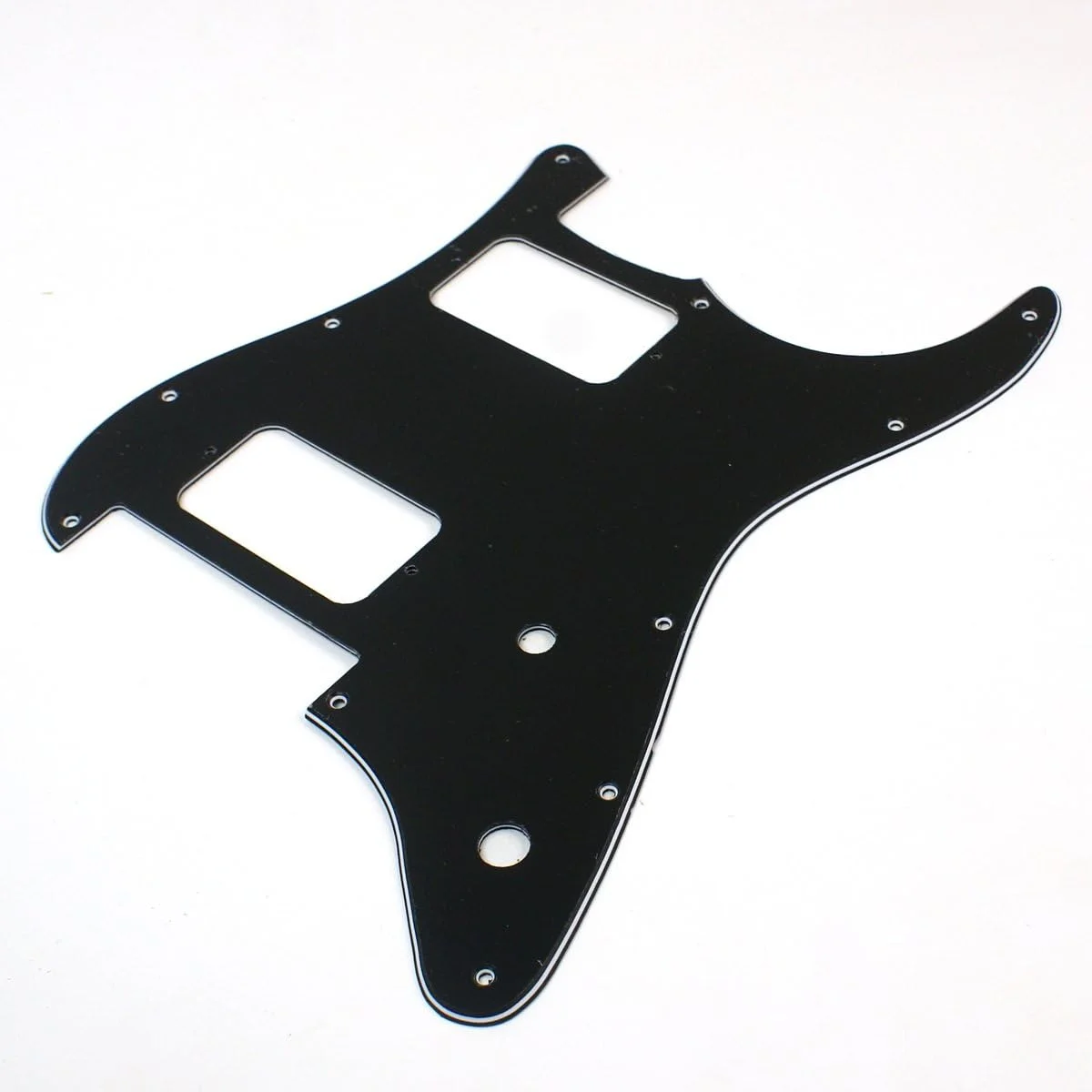 Left Handed Strat HH Layout Guitar Pickguard,3Ply Black