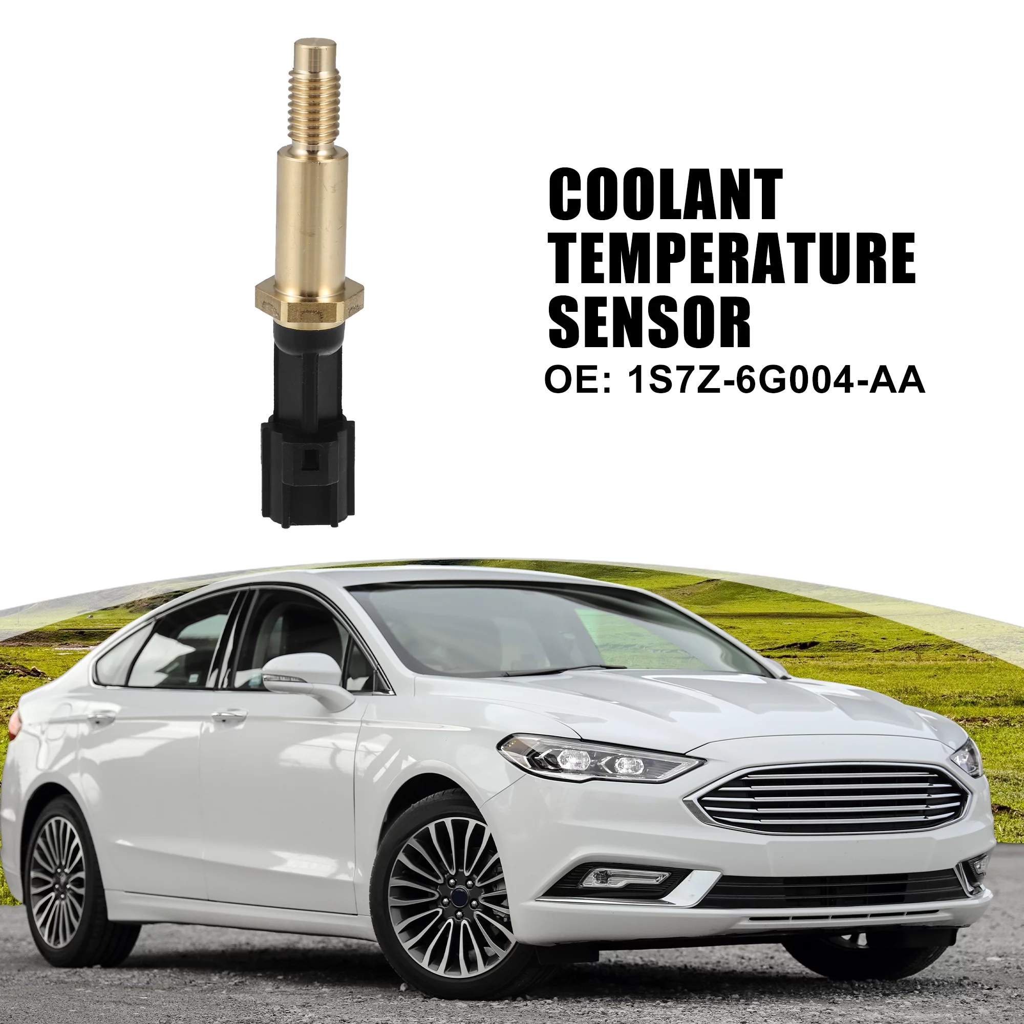 Unique Bargains No.8S4Z6G004A/7L5Z6G004A Engine Coolant Temperature Sensor Temp Sender Fit for Ford Fusion 2006-2015