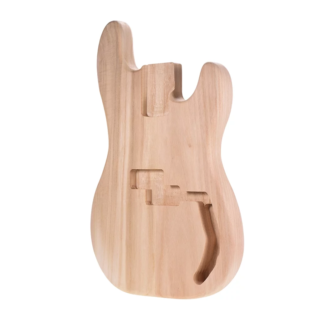 Muslady -T02 Unfinished Electric Guitar Body Sycamore Wood Blank Guitar Barrel for Style Bass Guitars DIY Parts