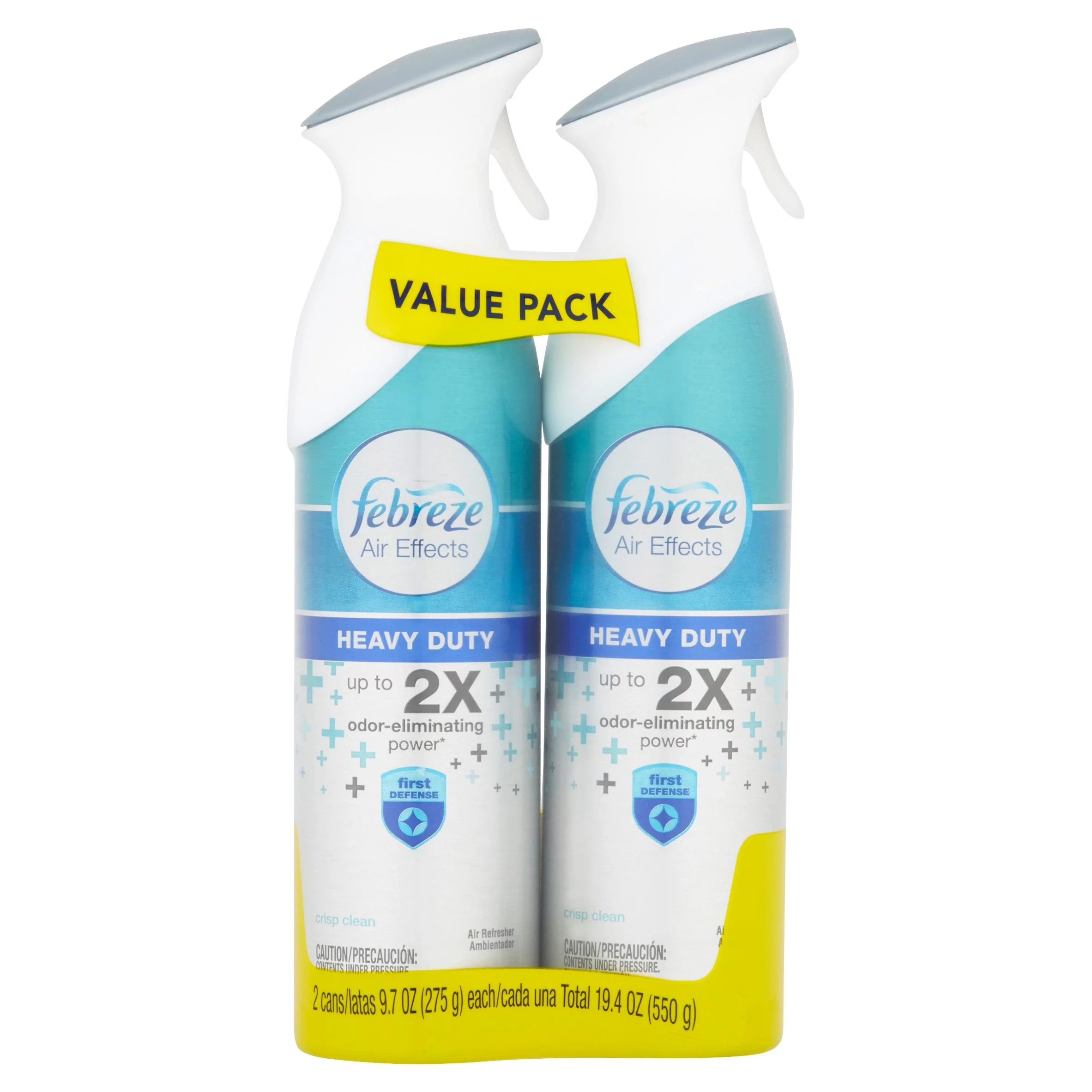 Febreze Air Effects Heavy Duty Crisp Clean Air Refresher Value Pack, 9.7 oz, 2 count