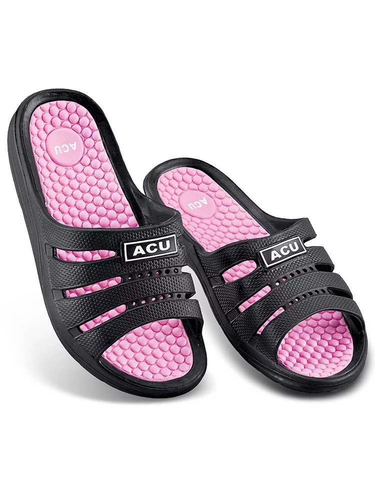 Lightweight Massaging Comfort Waterproof Slides - Helps Enhance Circulation in Feet for Indoor and Outdoor Use