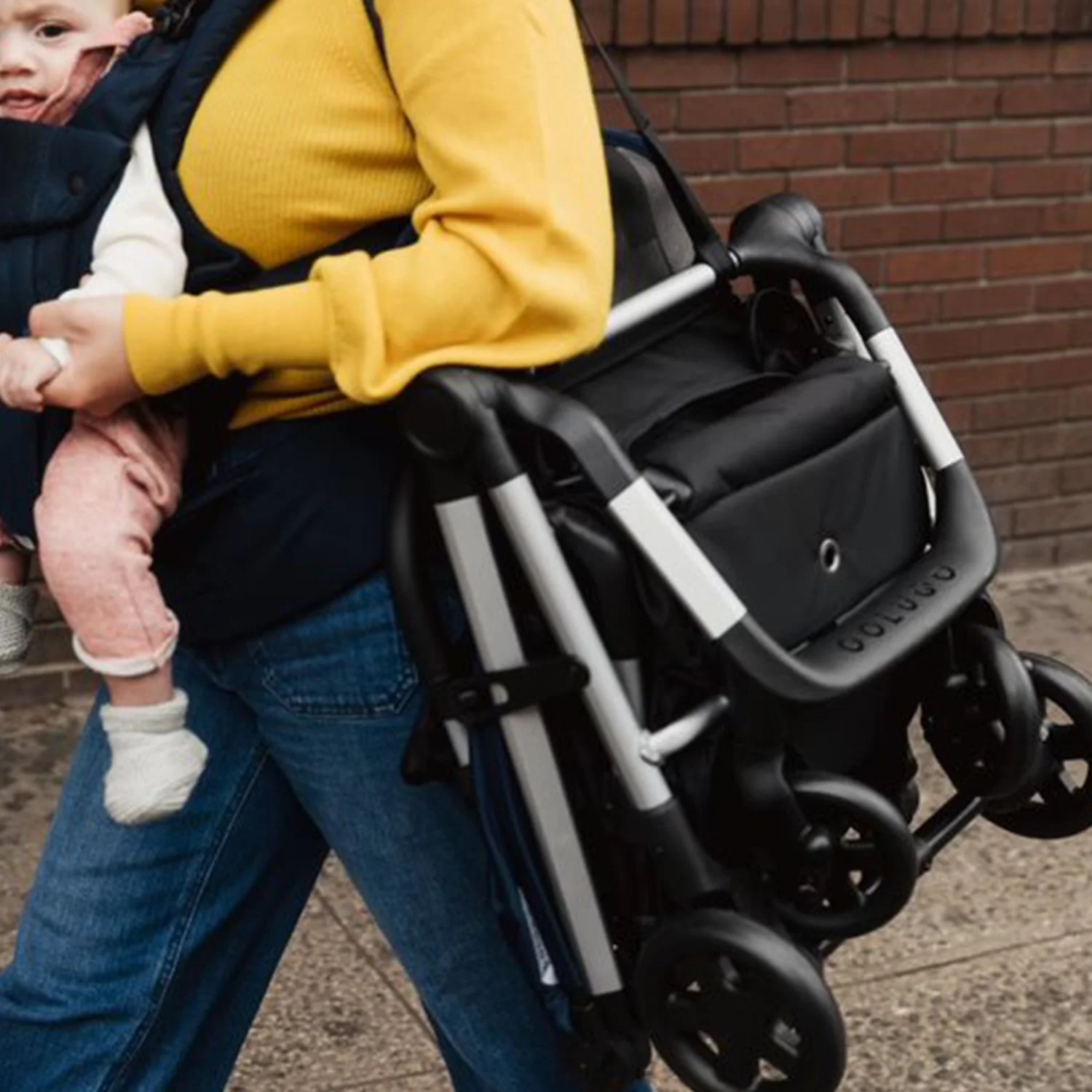 Colugo Compact Stroller - One Hand Fold Lightweight Stroller, Travel Stroller, Black