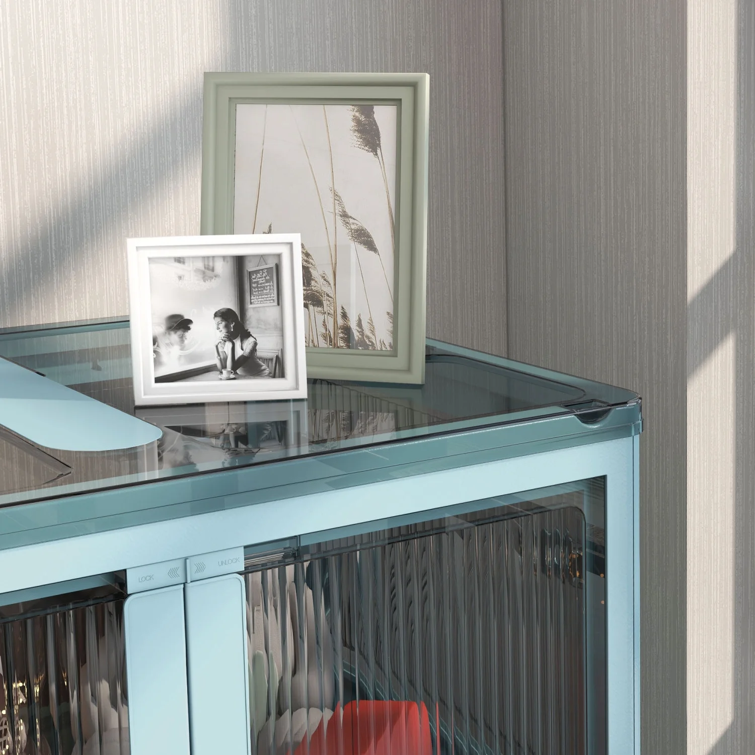 DremFaryoyo 3 Stackable  Bins w/ Lids  Wheels  Collapsible  18 gal  Blue