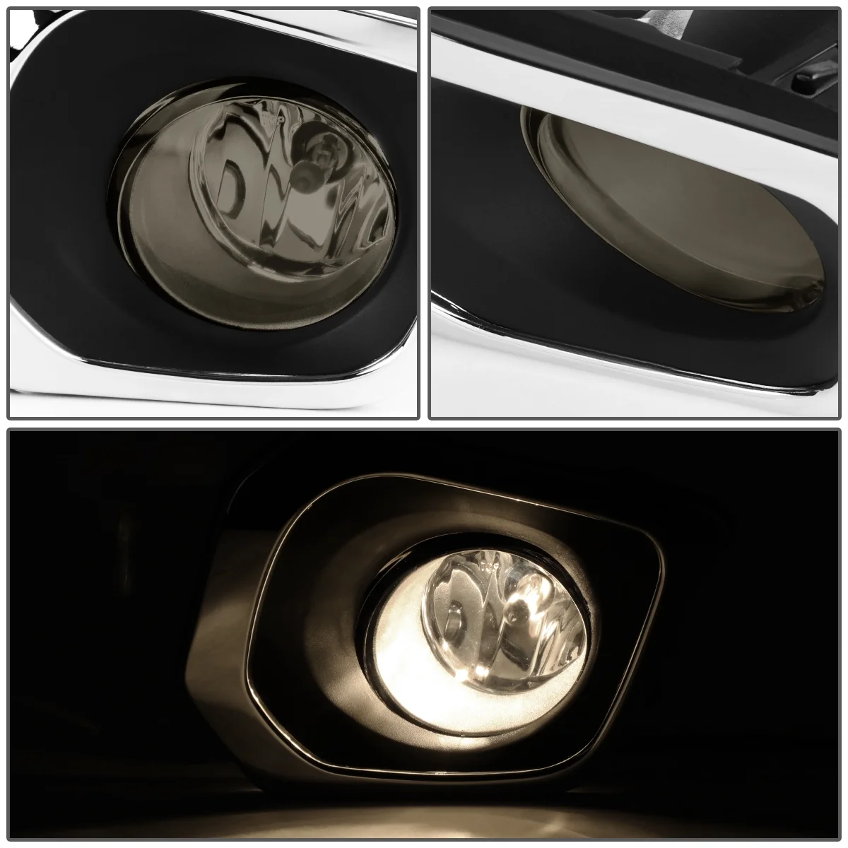 DNA Motoring FL-ZTL-239-SM For 2016 to 2017 Toyota Tacoma Truck Pair Bumper Driving Fog Light Lamp+Switch Smoked Lens