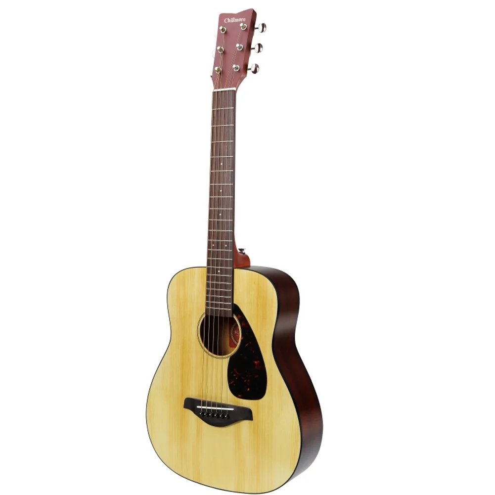 Chillmore Guitars,Professional Full Size Cutaway Folk Guitarra, 6 String Linden Wood Traditional Style Guitar