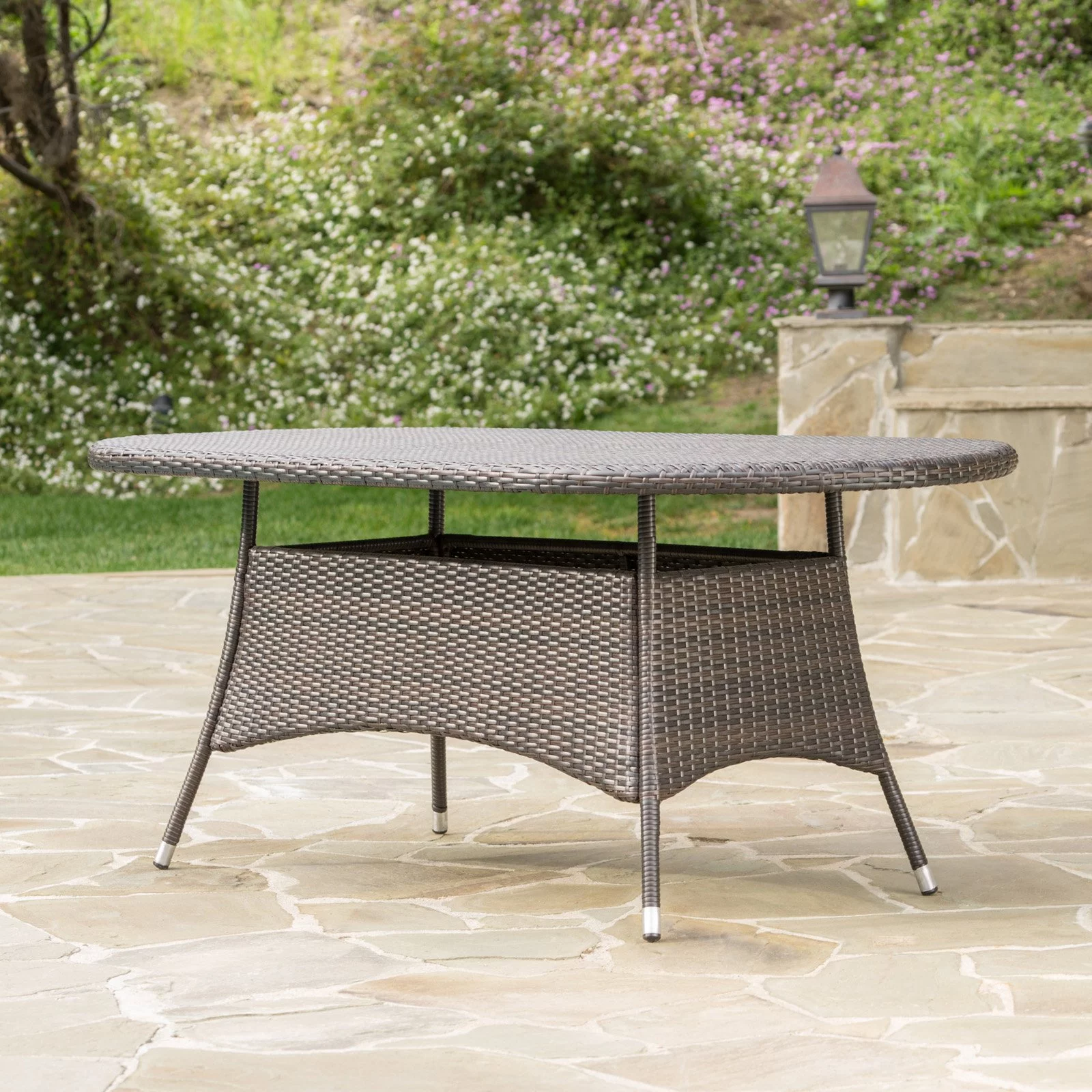 Corsica Brown Oval Outdoor Dining Table
